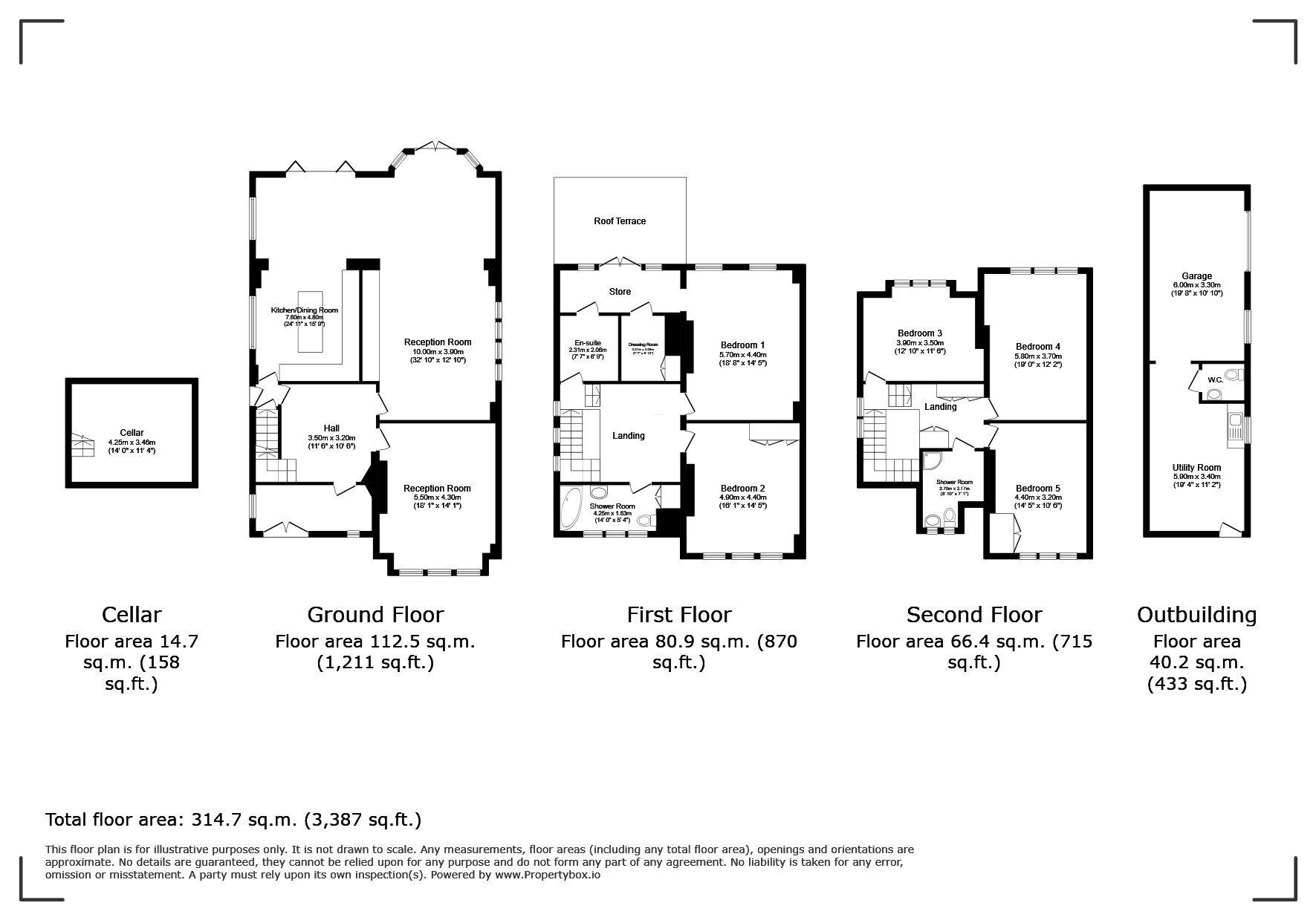 Floorplan of 5 bedroom Detached House for sale, West Park, London, SE9