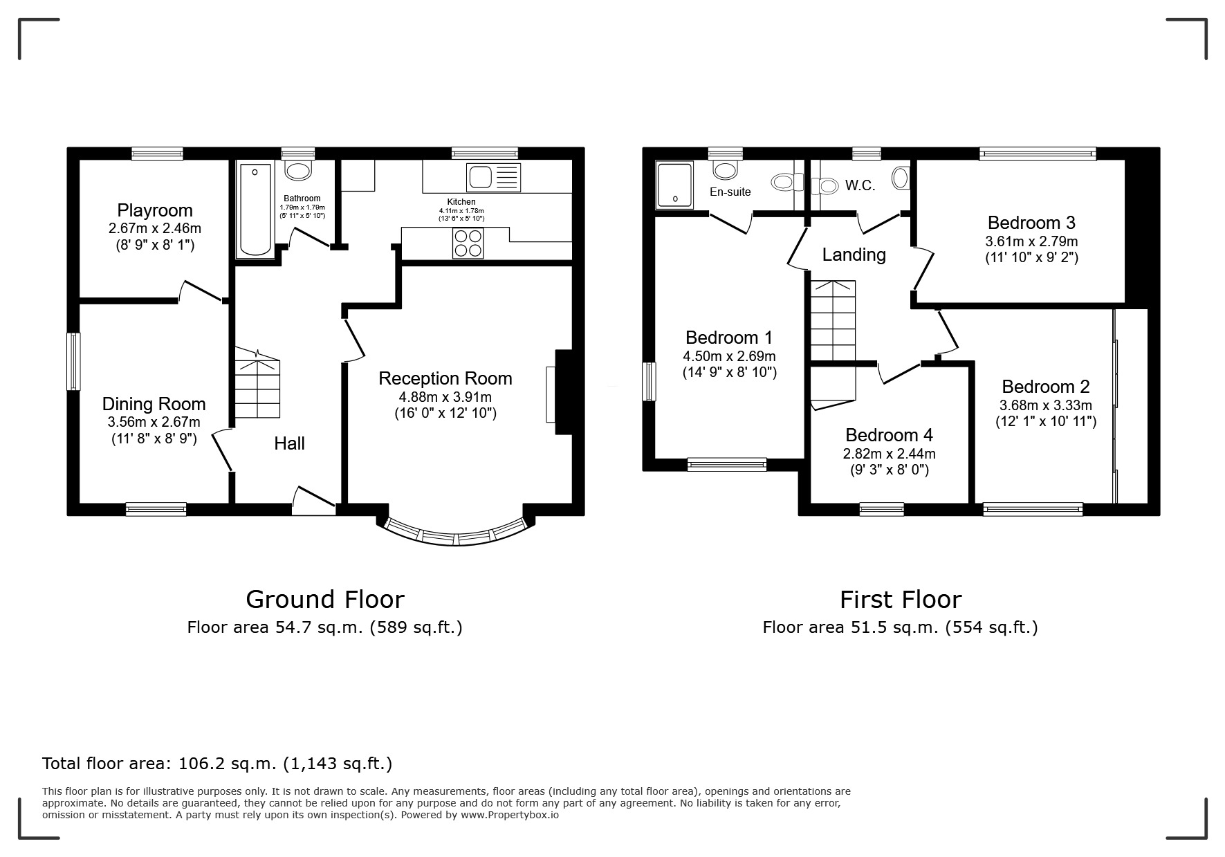 Floorplan of 4 bedroom End Terrace House for sale, Tilbrook Road, London, SE3