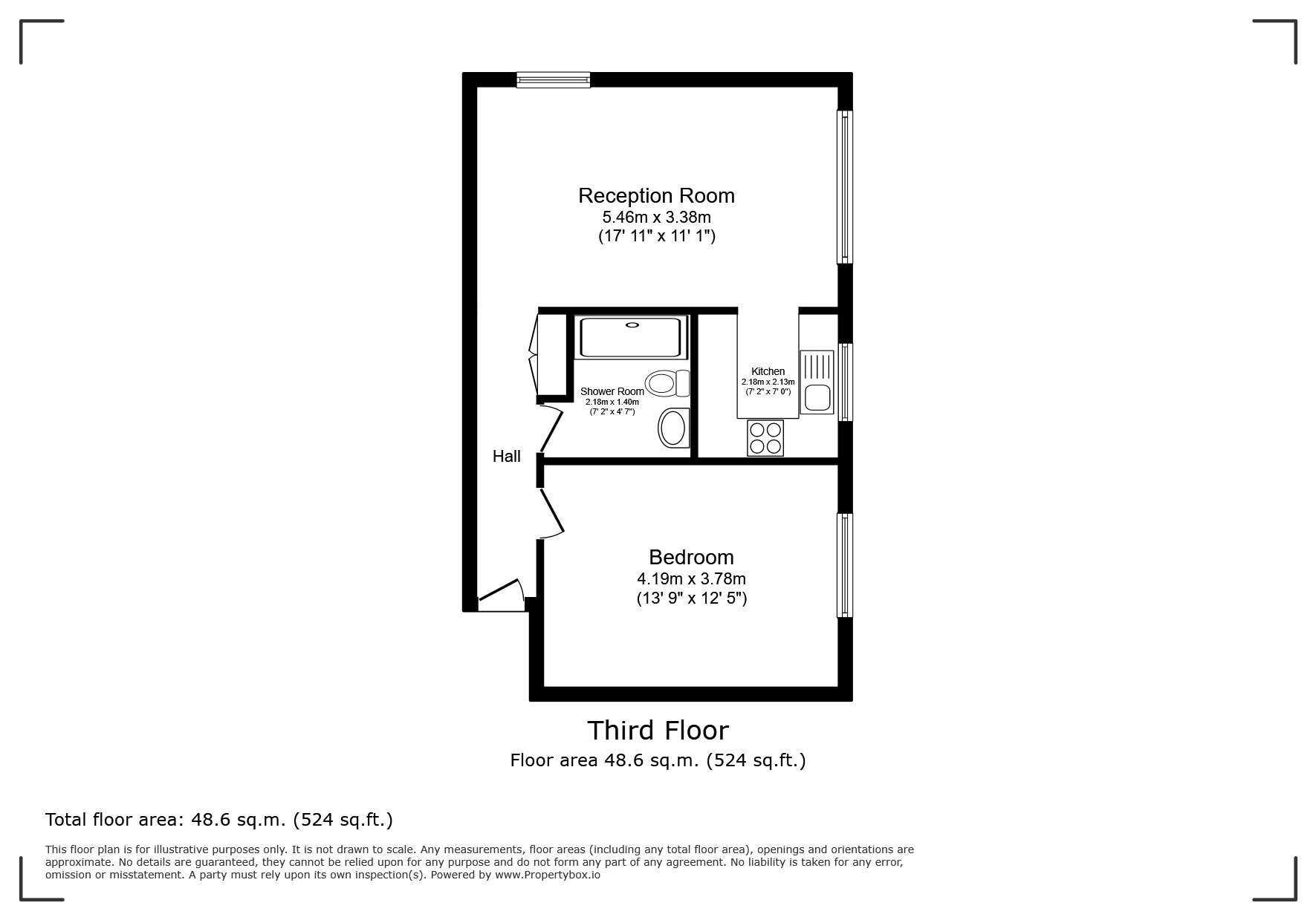 Floorplan of 1 bedroom Flat for sale, Laburnum Place, Elderslie Road, London, SE9