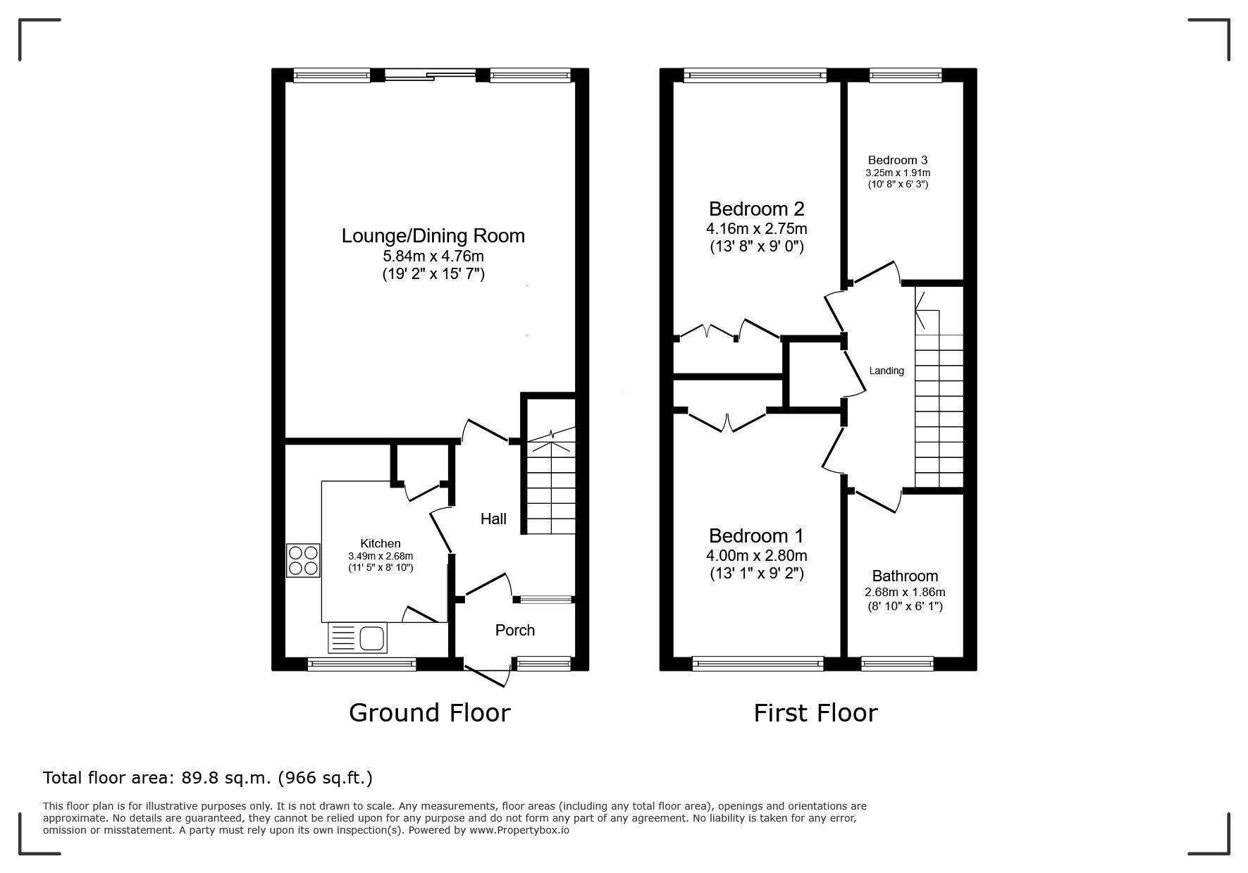 Floorplan of 3 bedroom Mid Terrace House for sale, Court Road, London, SE9