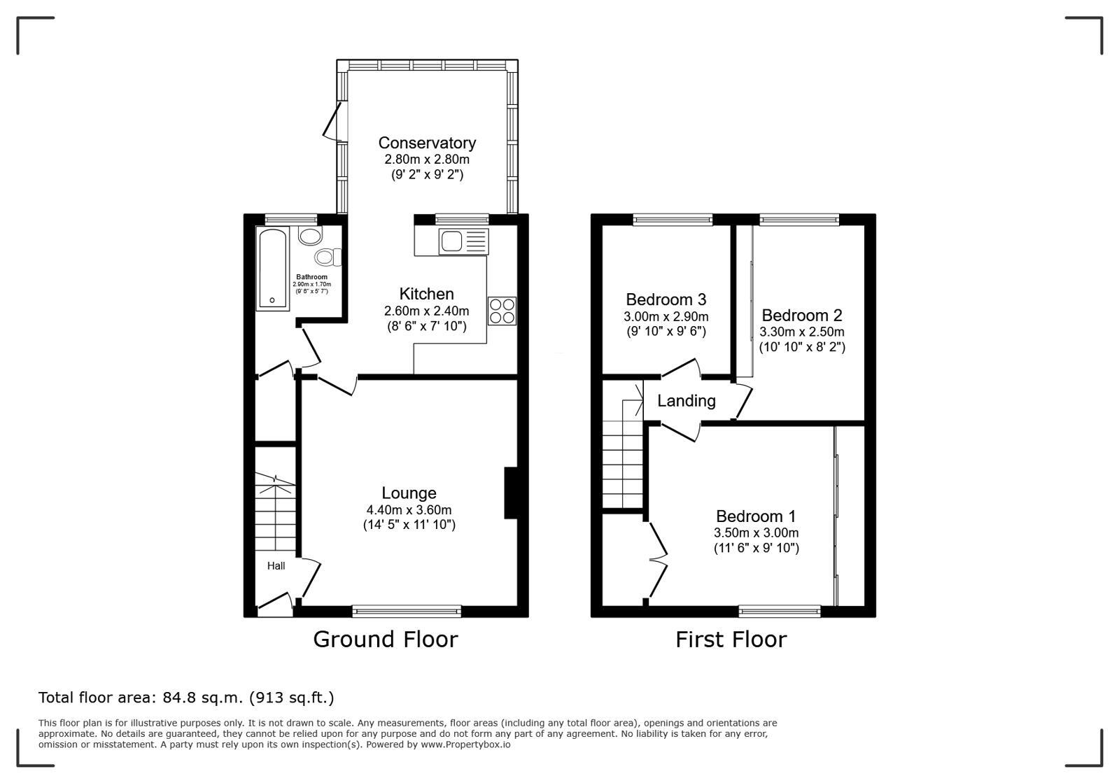 Floorplan of 3 bedroom Mid Terrace House for sale, Churchbury Road, London, SE9