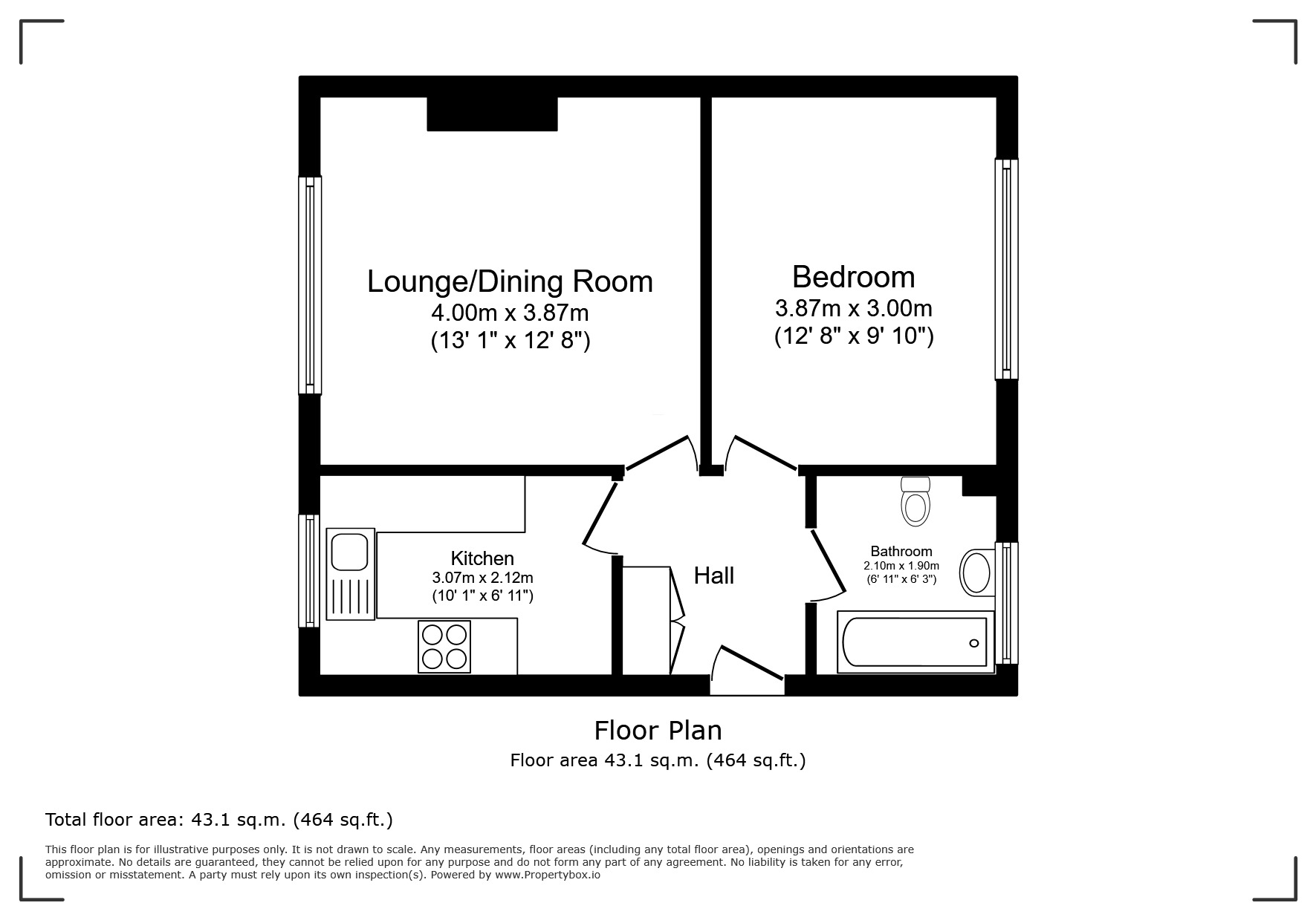 Floorplan of 1 bedroom Flat for sale, Westmount Road, London, SE9