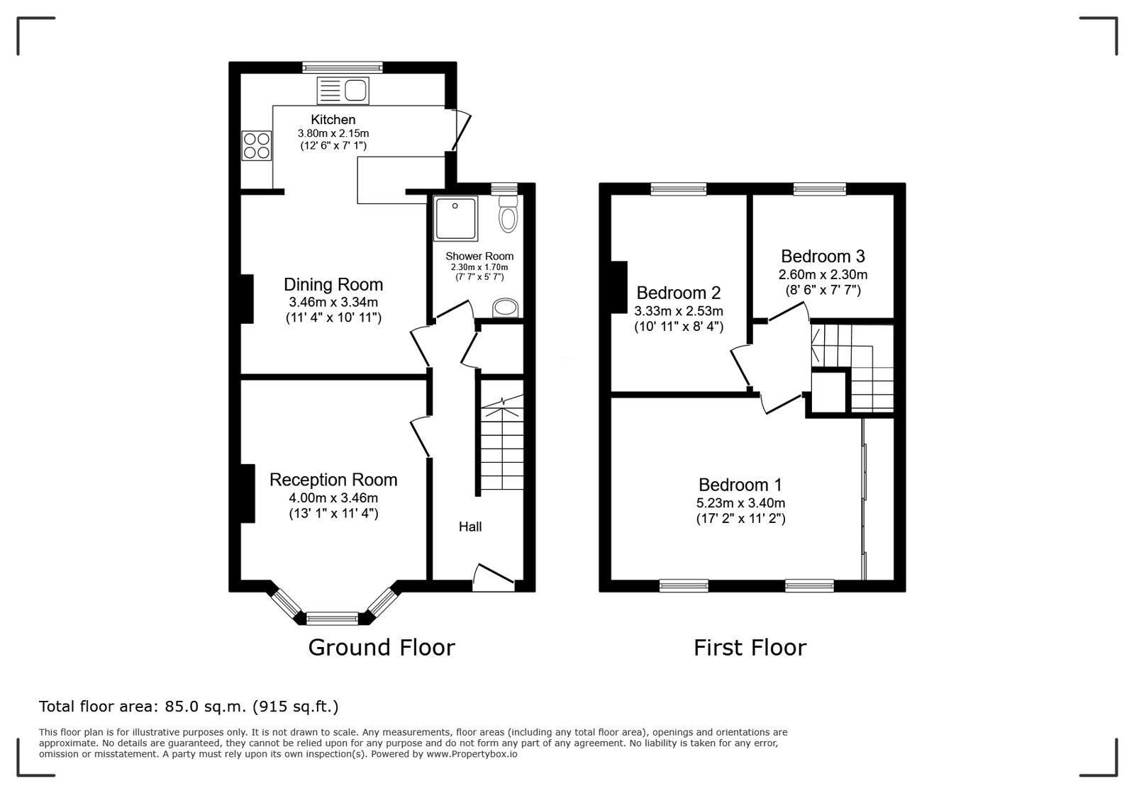 Floorplan of 3 bedroom End Terrace House for sale, Rochester Way, London, SE9