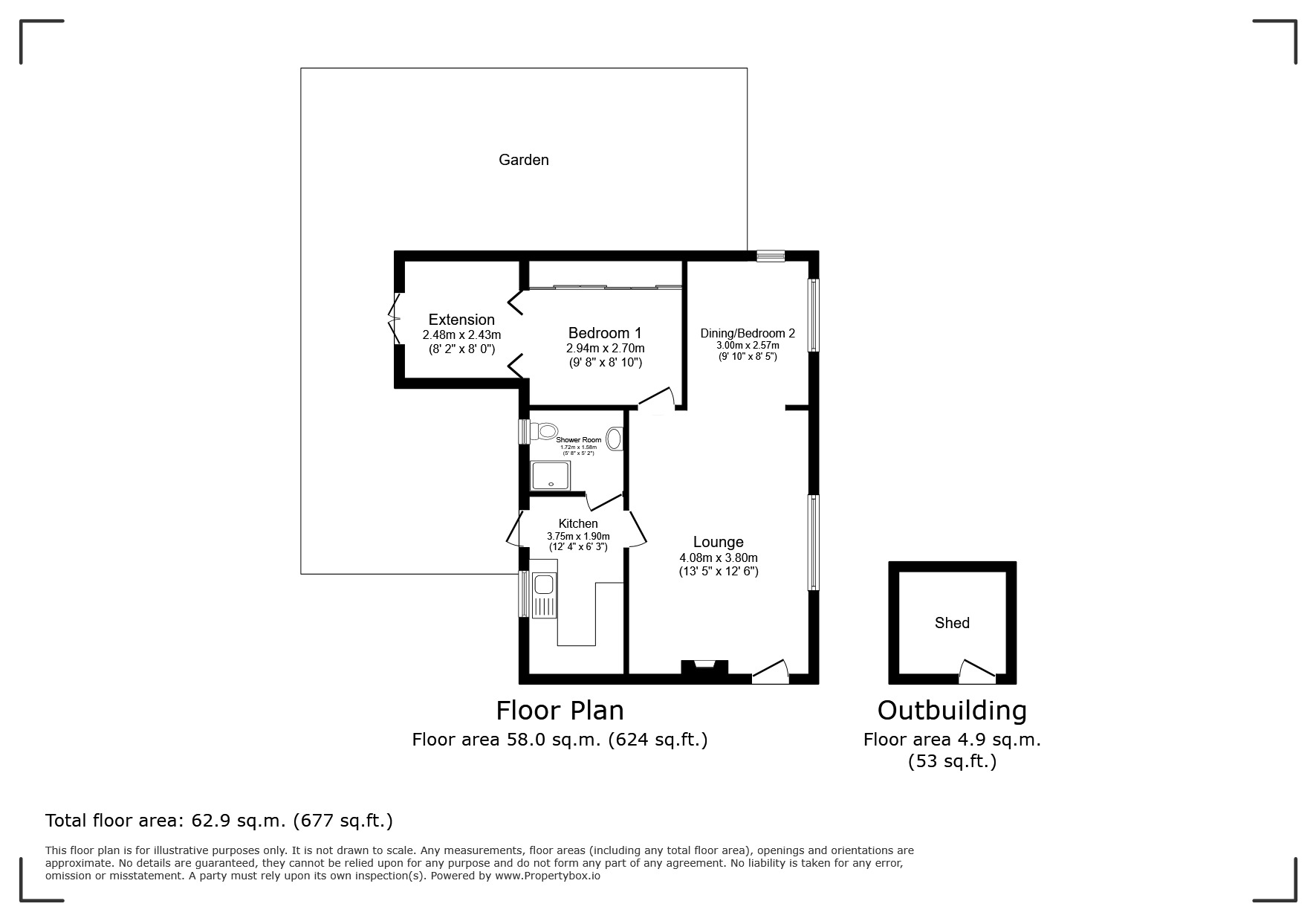 Floorplan of 2 bedroom Flat for sale, Admiral Seymour Road, London, SE9