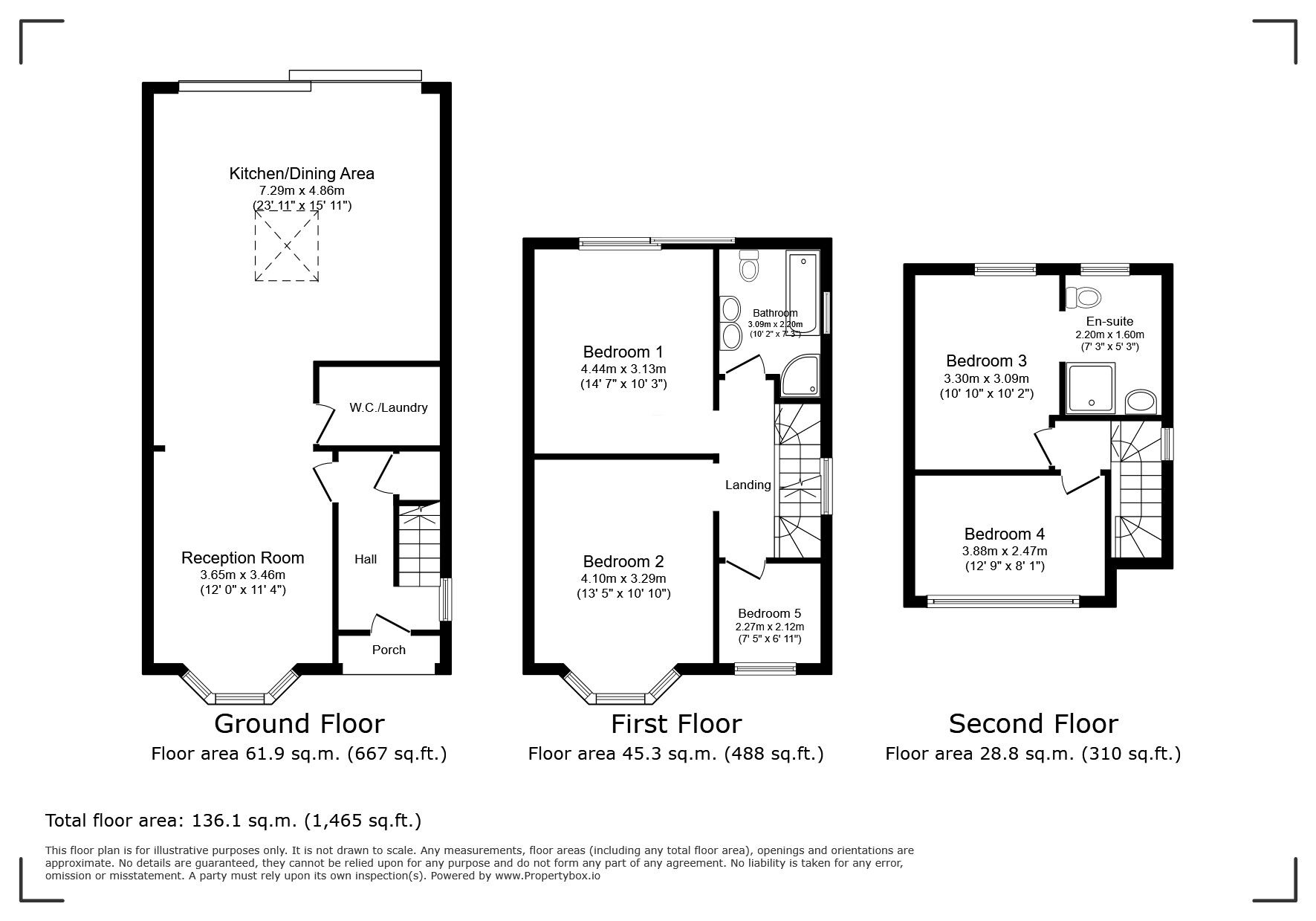 Floorplan of 5 bedroom Mid Terrace House for sale, Glenesk Road, London, SE9
