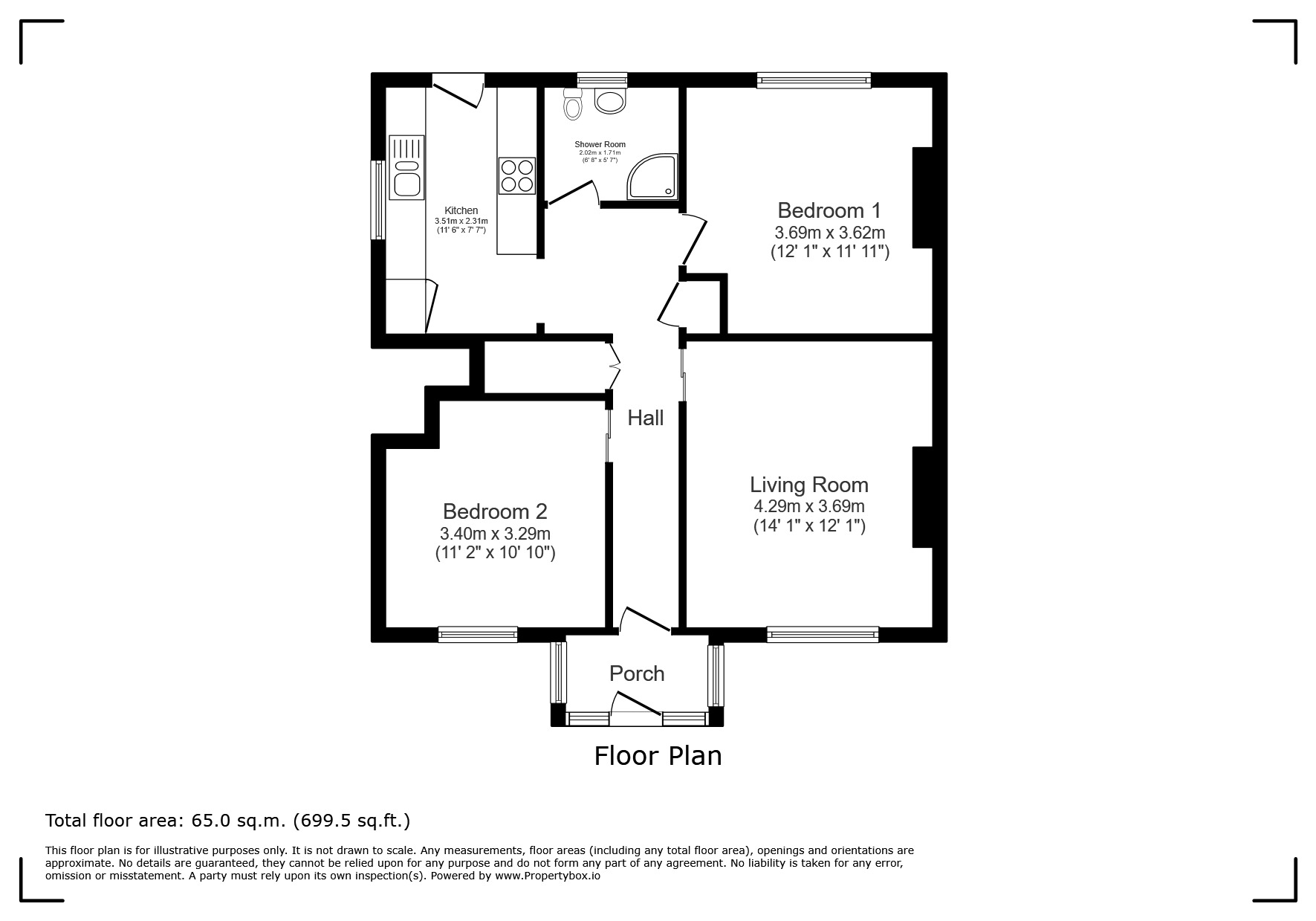 Floorplan of 2 bedroom Flat for sale, Altash Way, London, SE9