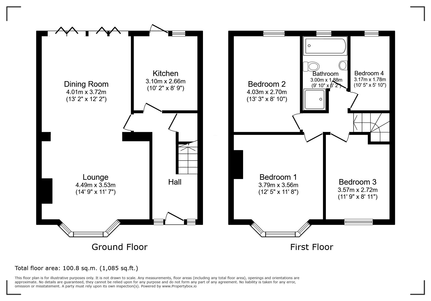 Floorplan of 4 bedroom Mid Terrace House for sale, Avery Hill Road, London, SE9