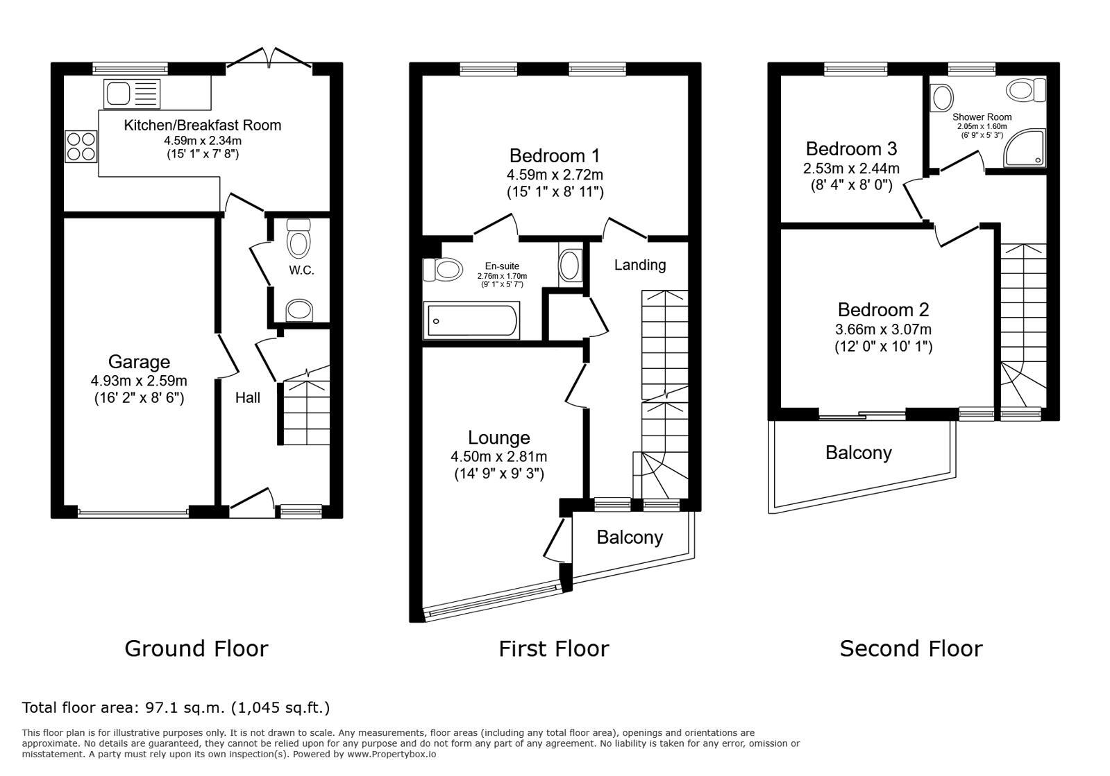 Floorplan of 3 bedroom House to rent, Dermody Road, London, SE13