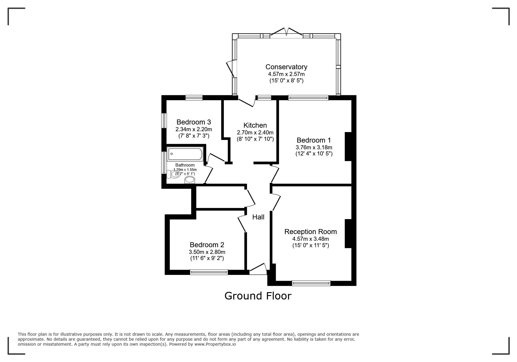 Floorplan of 3 bedroom Flat for sale, Gregory Crescent, London, SE9