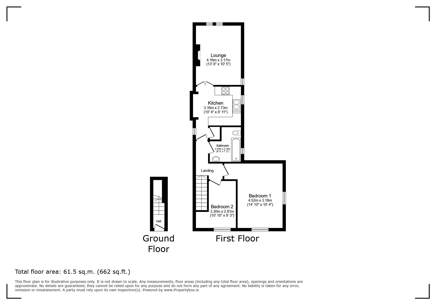 Floorplan of 2 bedroom Flat to rent, Cedar Mount, Mottingham Lane, London, SE9