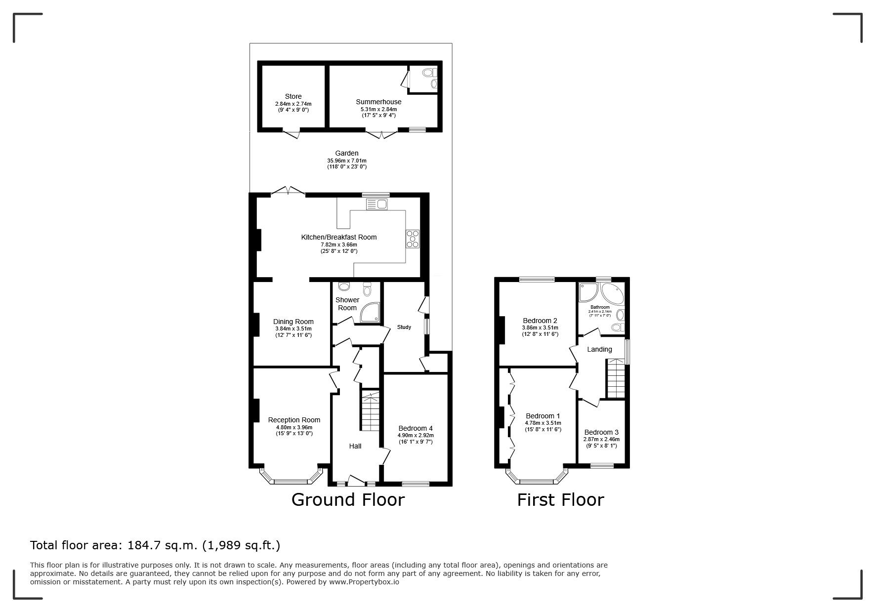 Floorplan of 4 bedroom End Terrace House for sale, Court Farm Road, London, SE9