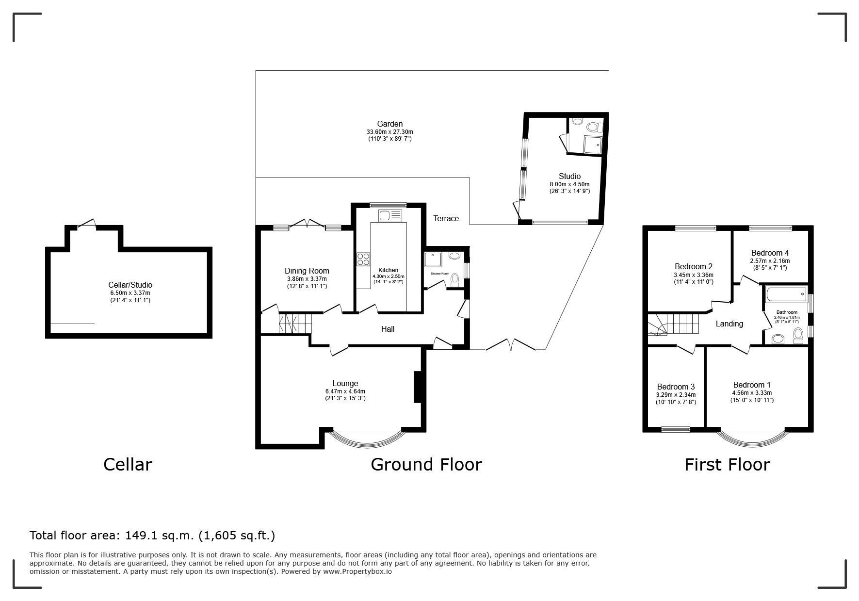 Floorplan of 4 bedroom Semi Detached House to rent, Mottingham Gardens, London, SE9