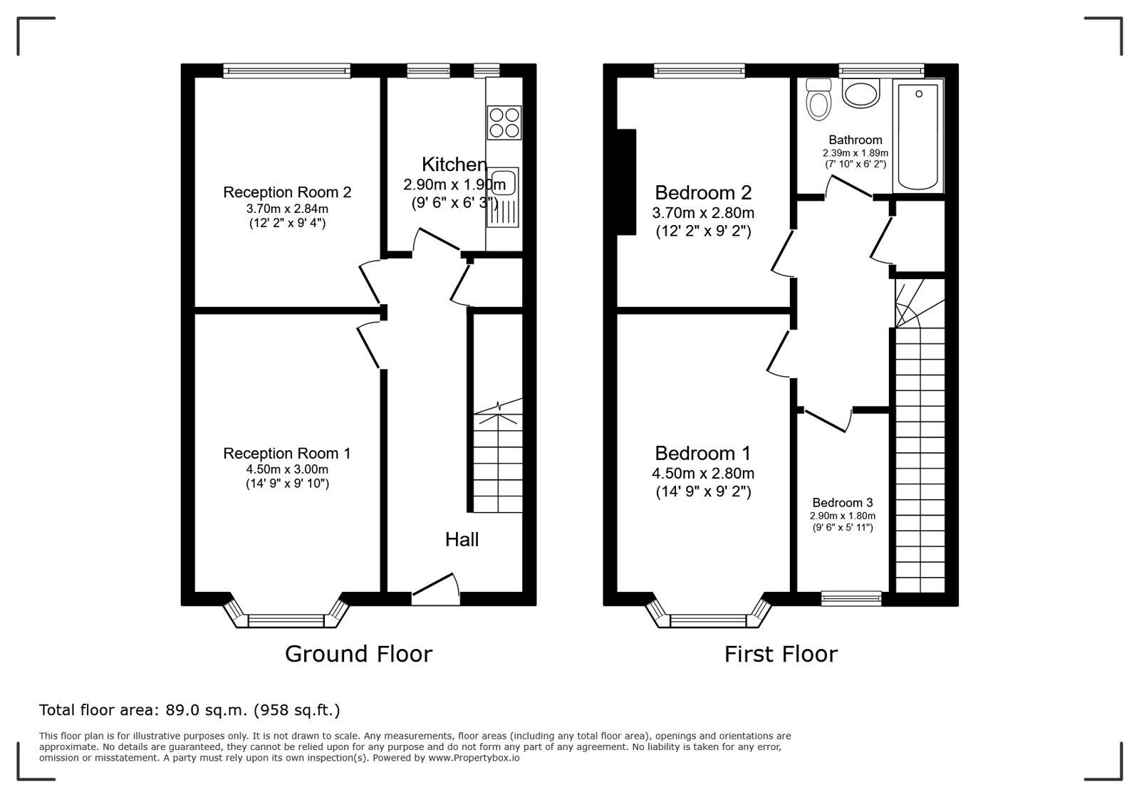 Floorplan of 3 bedroom Mid Terrace House for sale, Castlewood Drive, London, SE9