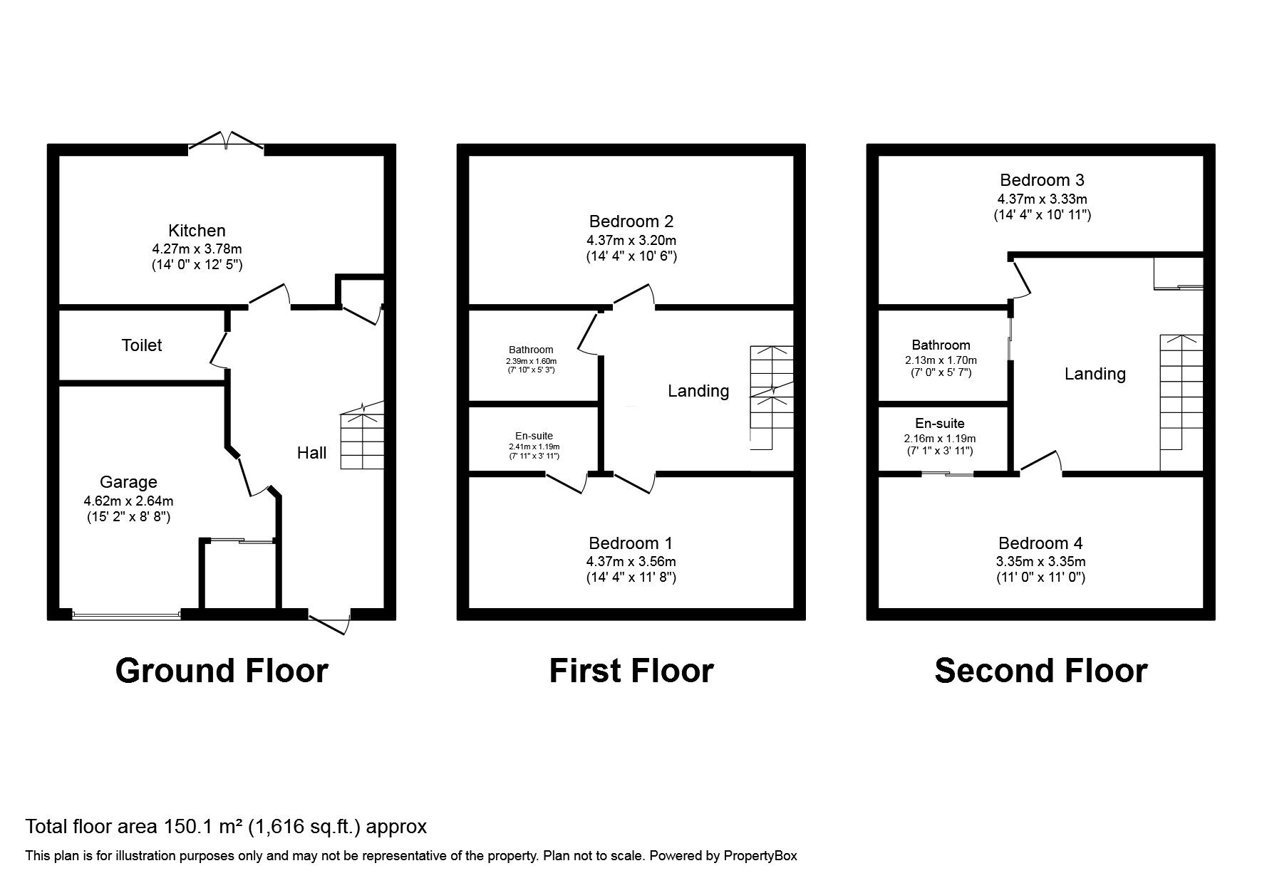 Floorplan of 4 bedroom Mid Terrace House to rent, St. Davids Hill, Exeter, EX4