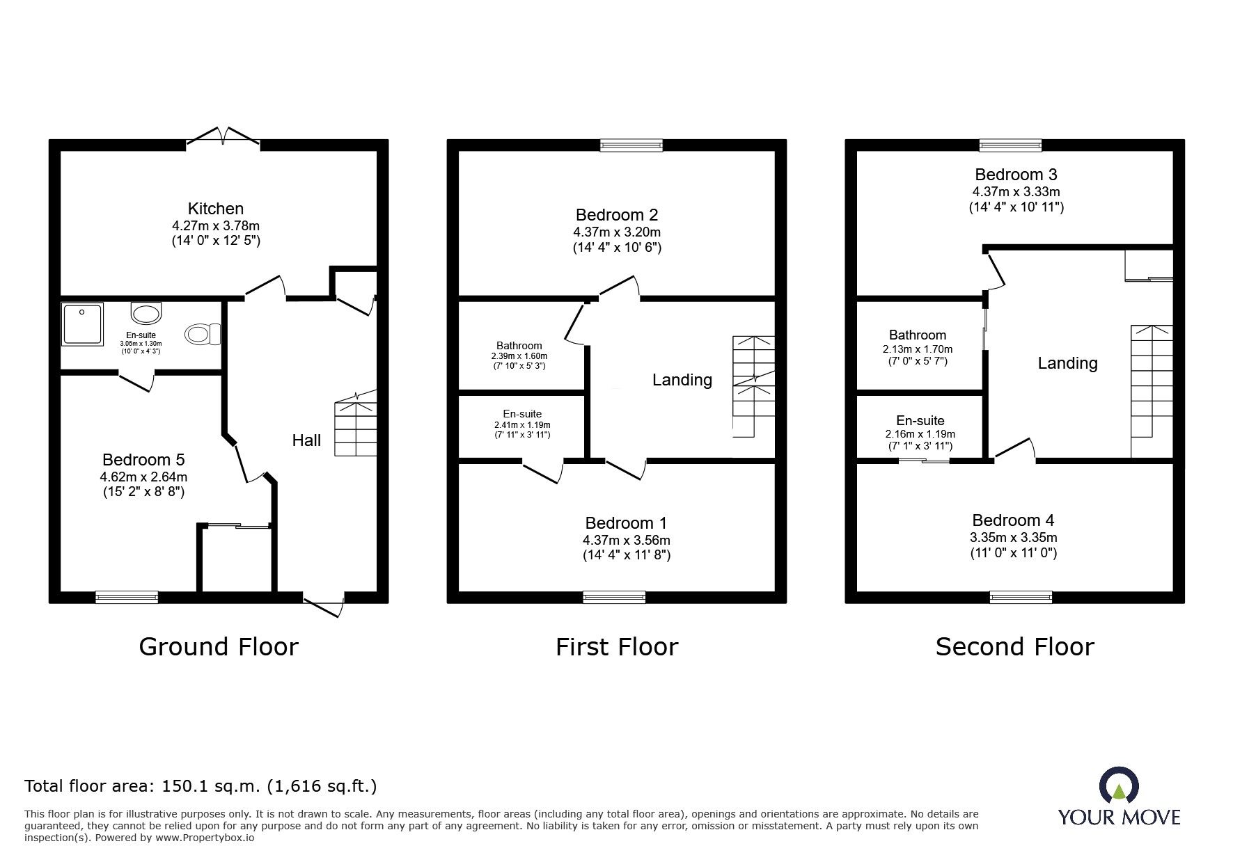 Floorplan of 5 bedroom Mid Terrace House to rent, St. Davids Hill, Exeter, EX4