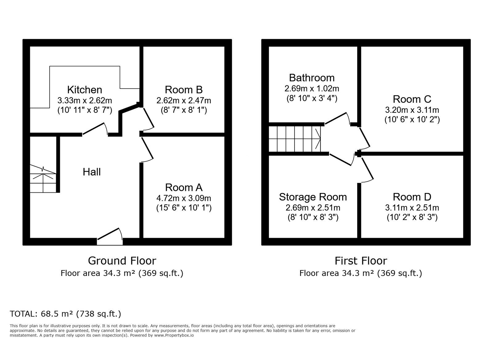 Floorplan of 1 bedroom Property to rent, Cromwell Road, Whitstable, Kent, CT5