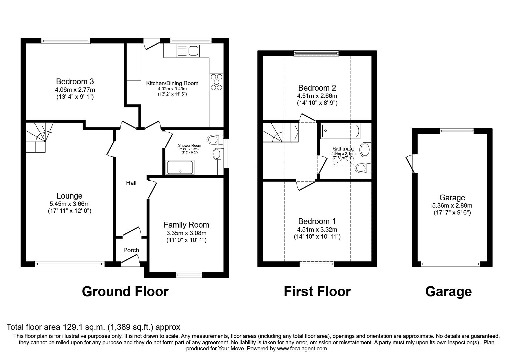 Floorplan of 3 bedroom Detached House for sale, Dumyat Drive, Falkirk, Stirlingshire, FK1