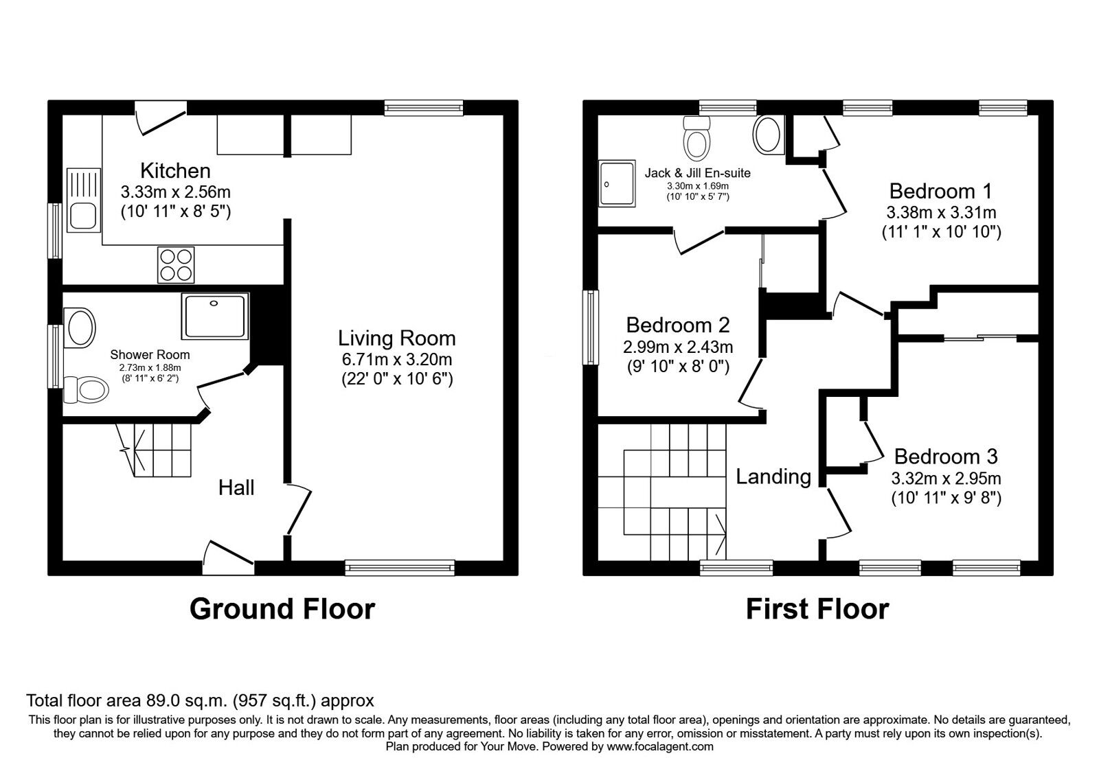 Floorplan of 3 bedroom Semi Detached House for sale, Darrach Drive, Fankerton, Stirlingshire, FK6