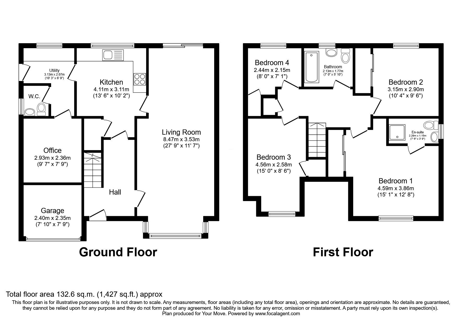 Floorplan of 4 bedroom Detached House for sale, Ingram Place, Maddiston, Stirlingshire, FK2