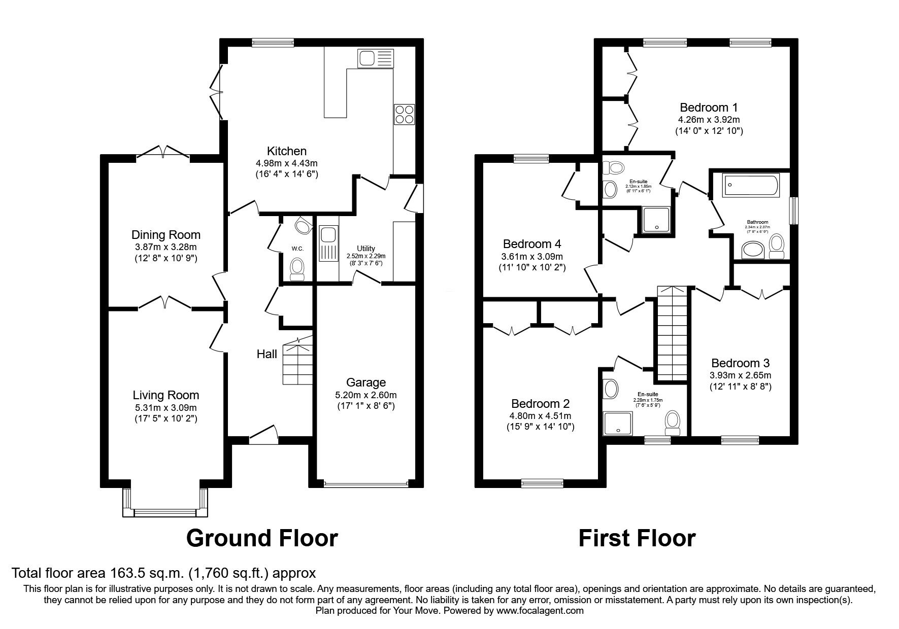 Floorplan of 4 bedroom Detached House for sale, Canalside Drive, Reddingmuirhead, Stirlingshire, FK2