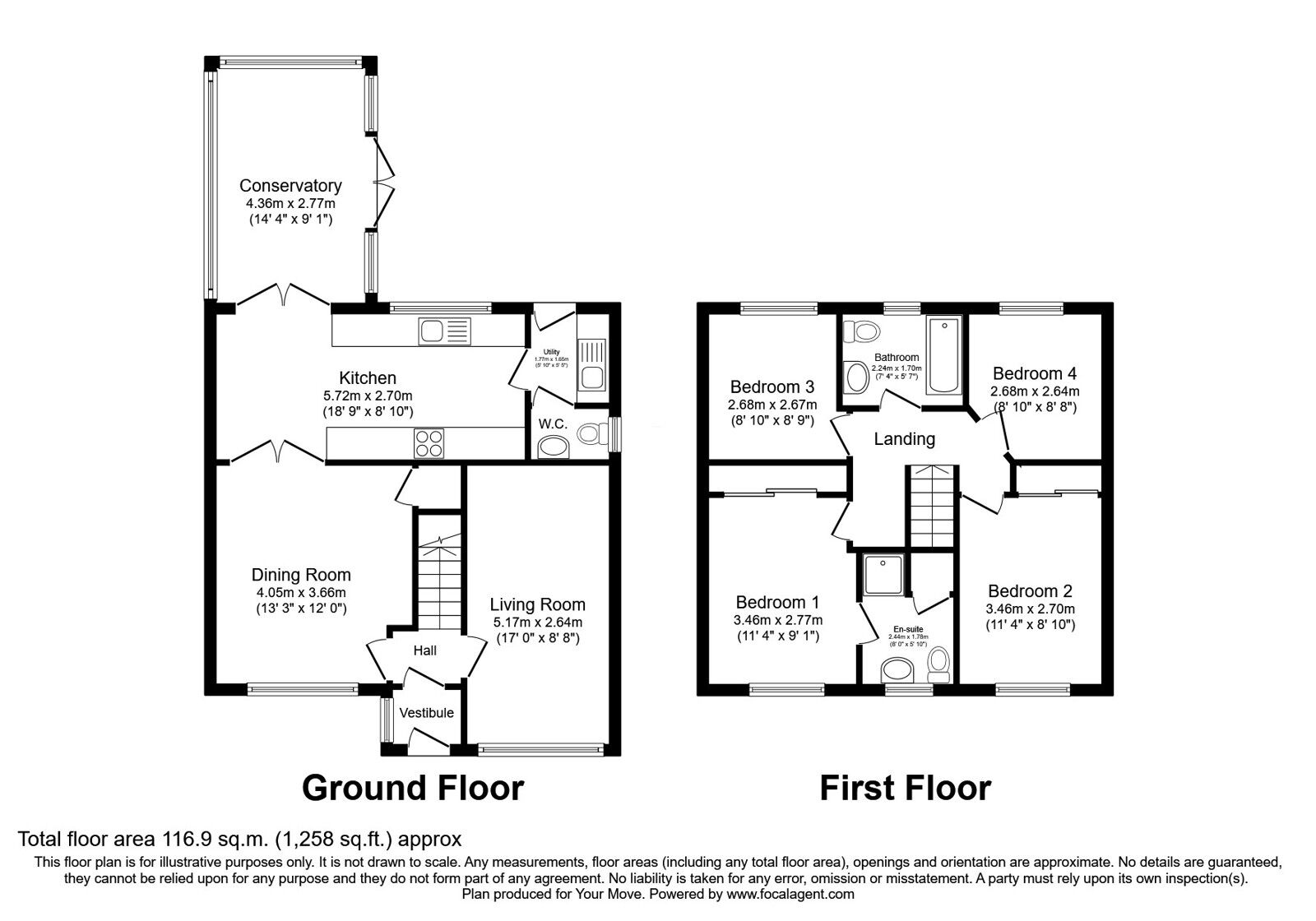 Floorplan of 4 bedroom Detached House for sale, Kennedy Way, Airth, Stirlingshire, FK2