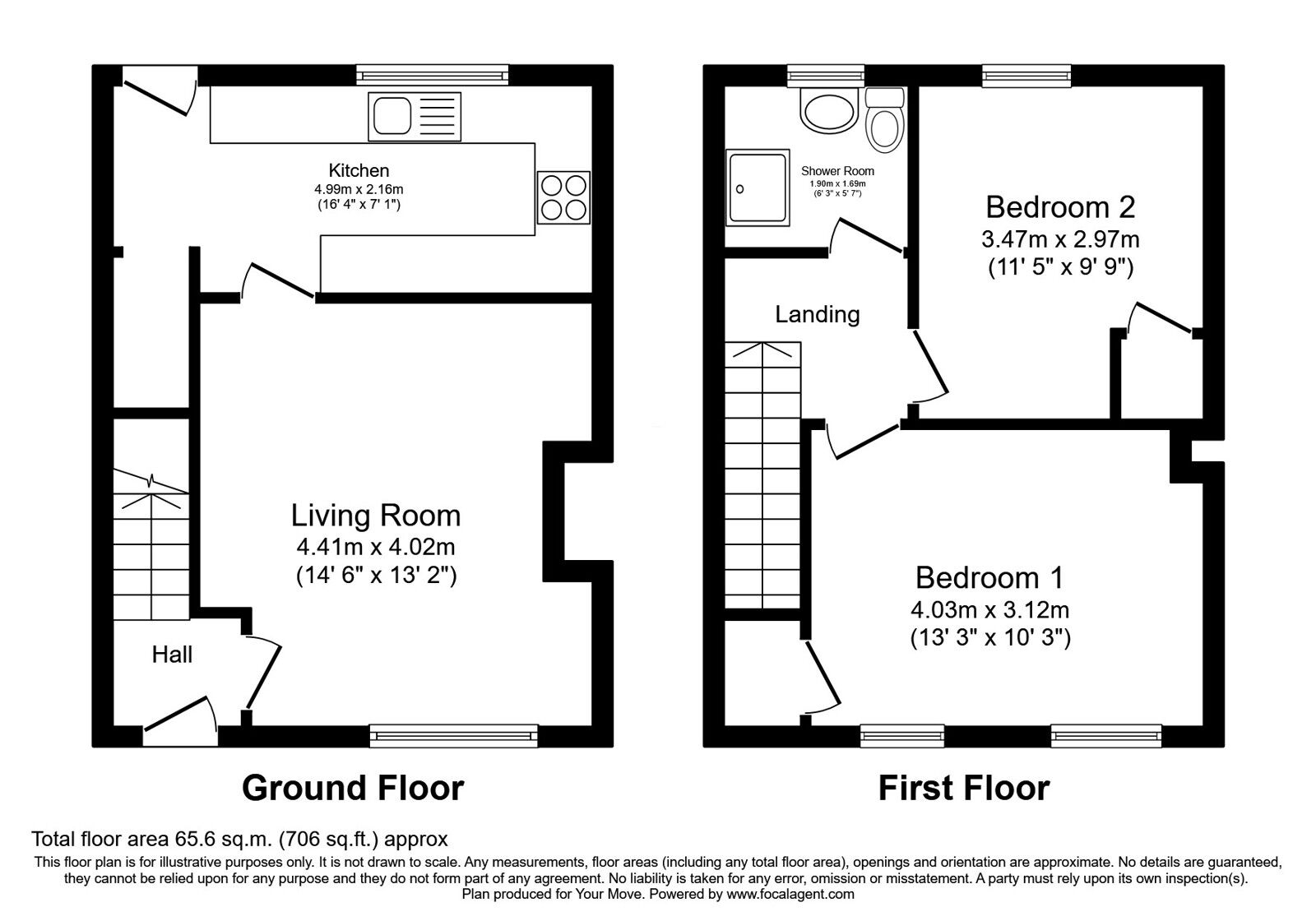 Floorplan of 2 bedroom Mid Terrace House for sale, Blackmount Terrace, Maddiston, Stirlingshire, FK2