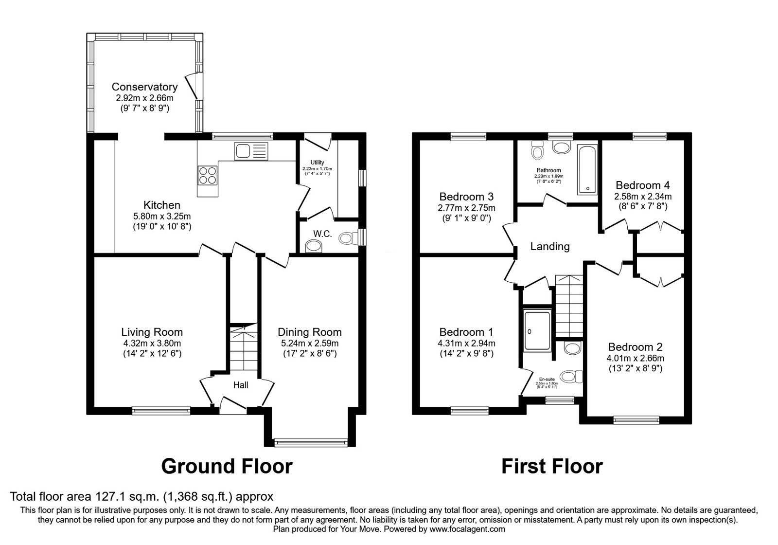 Floorplan of 4 bedroom Detached House for sale, Castle Drive, Airth, Stirlingshire, FK2