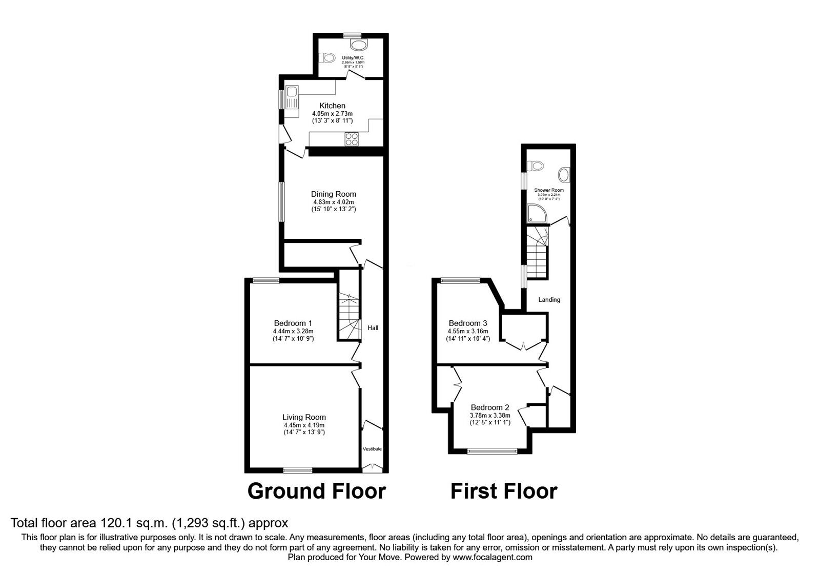 Floorplan of 3 bedroom Semi Detached House for sale, Waggon Road, Brightons, Stirlingshire, FK2