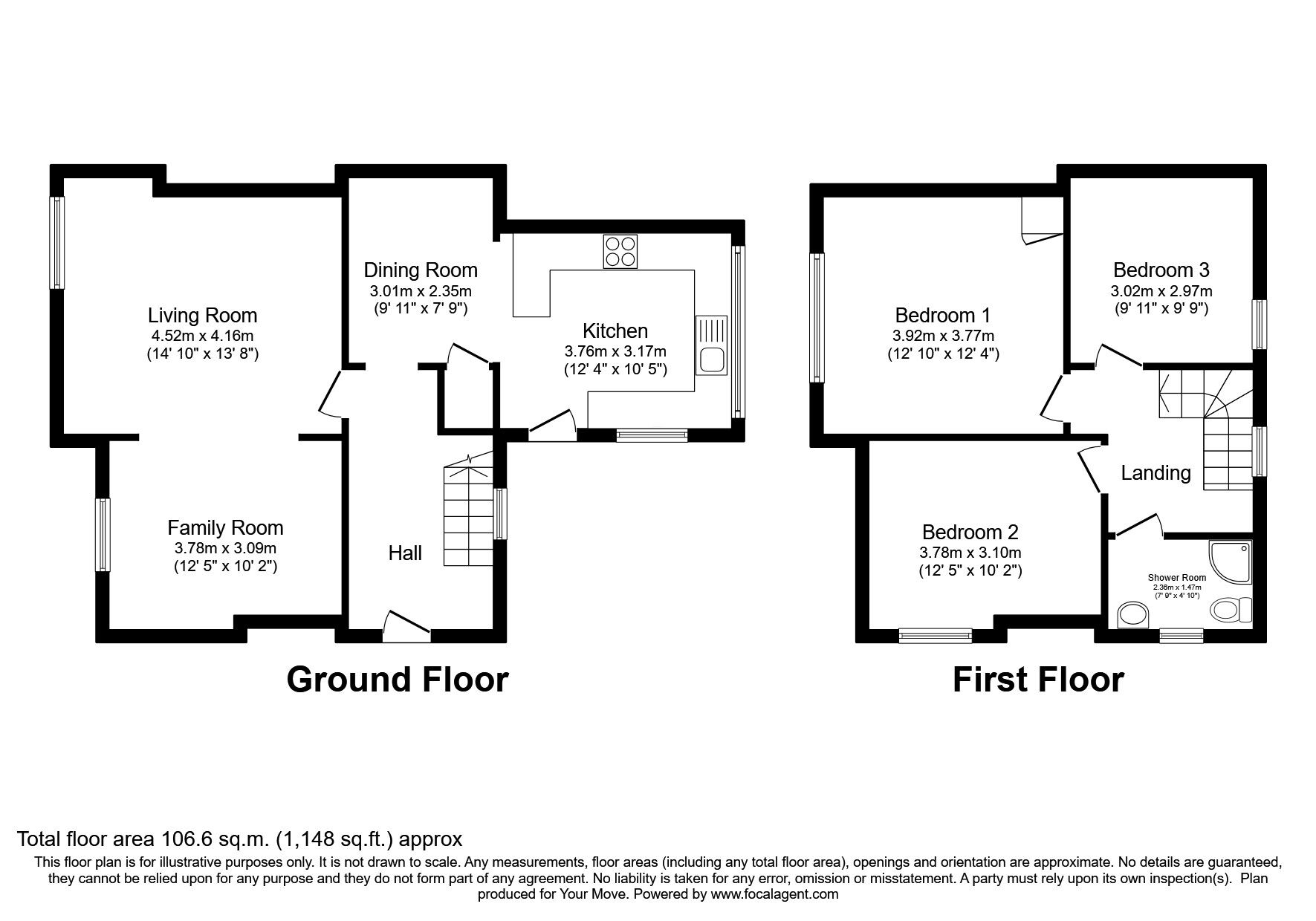 Floorplan of 3 bedroom Semi Detached House for sale, Balbardie Avenue, Bathgate, West Lothian, EH48