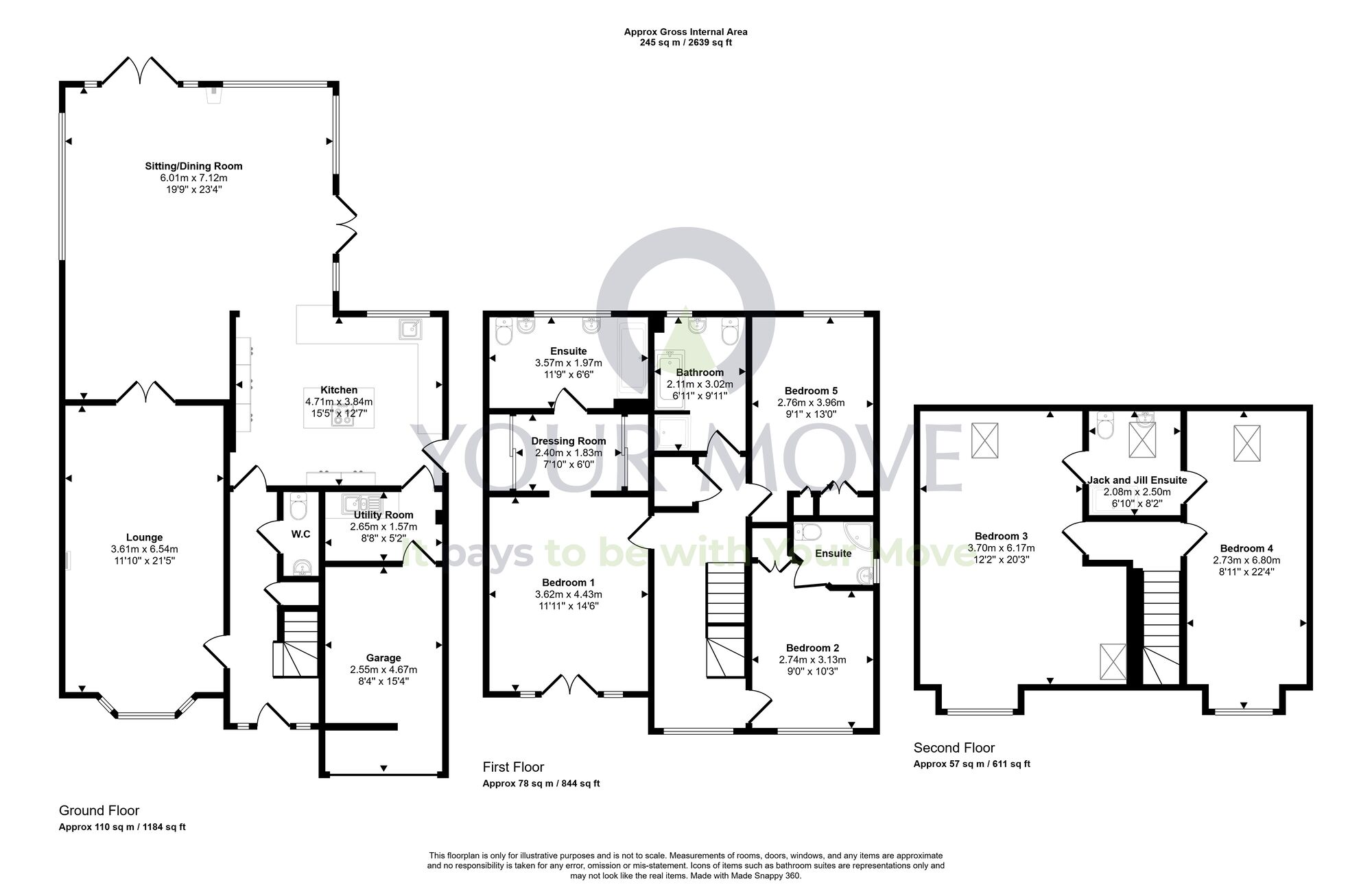 Floorplan of 5 bedroom Detached House for sale, Jardine Place, Bathgate, West Lothian, EH48