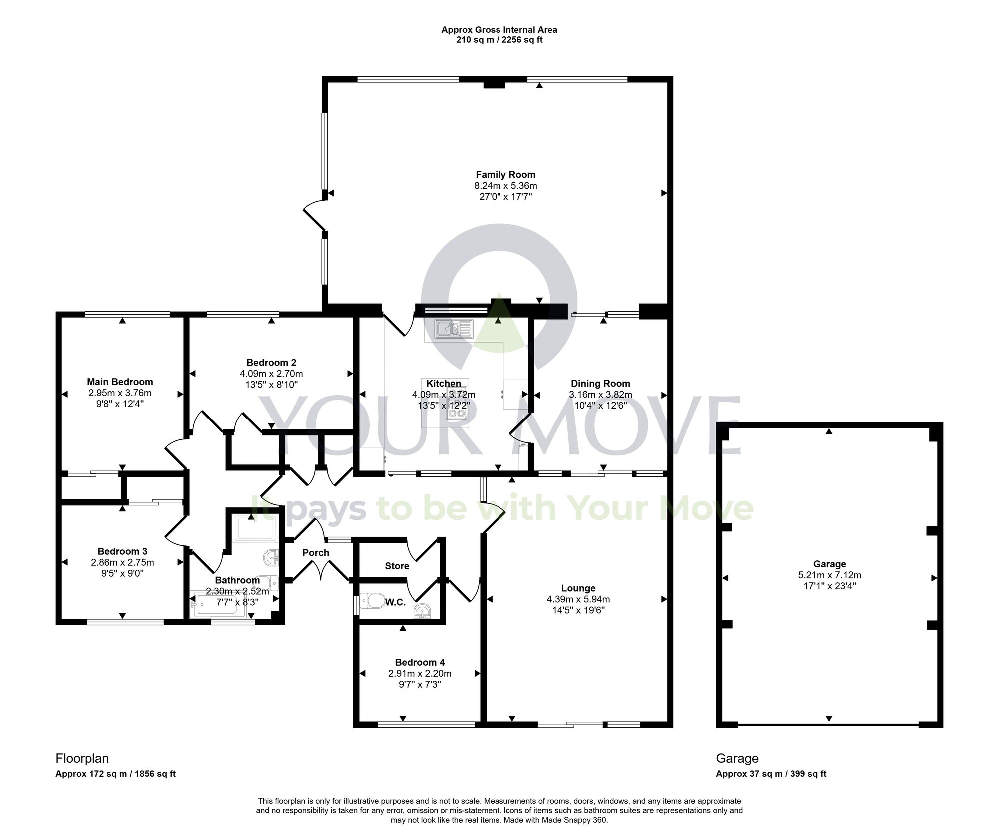 Floorplan of 4 bedroom Detached Bungalow for sale, Comyn Drive, Wallacestone, Stirlingshire, FK2