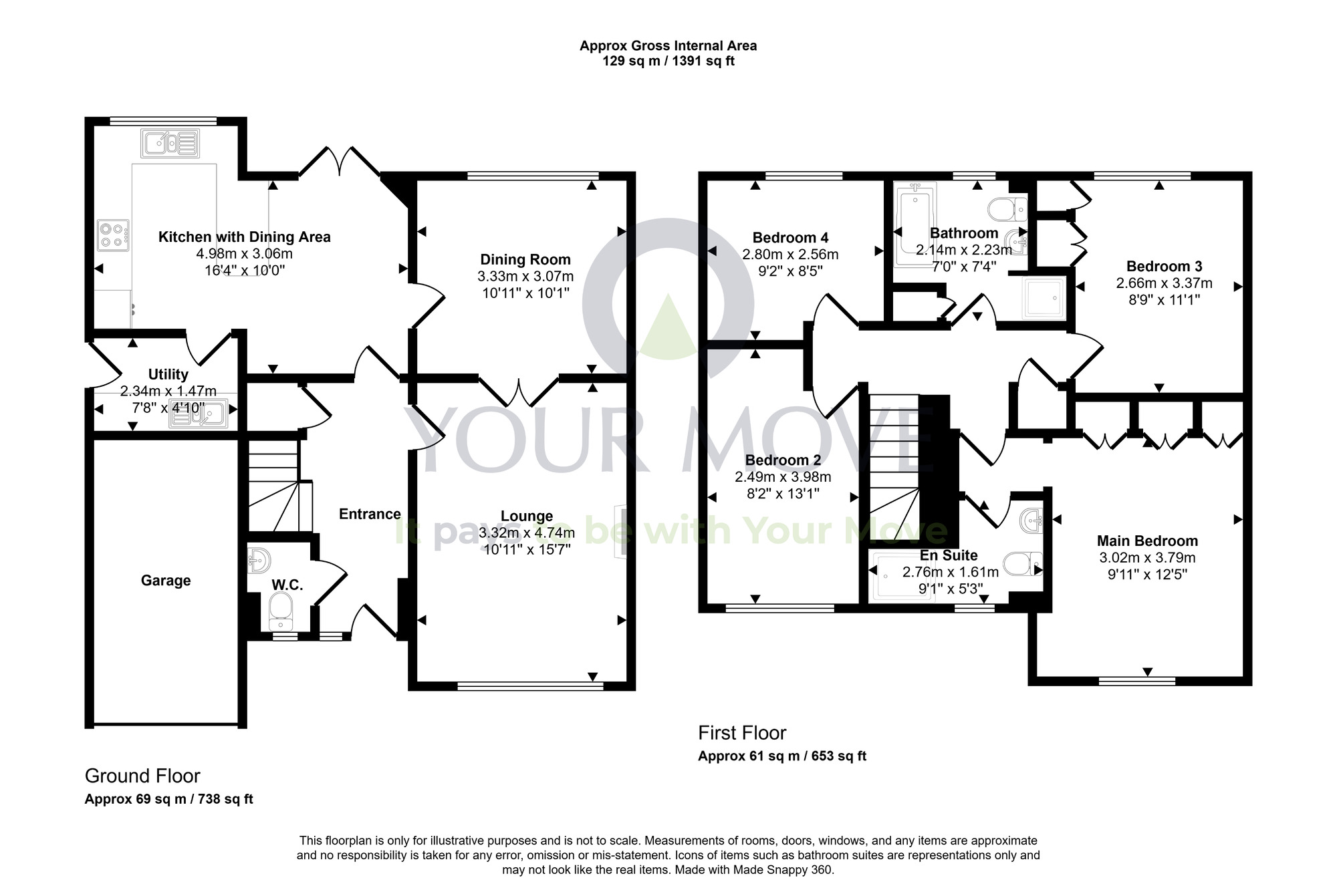 Floorplan of 4 bedroom Detached House for sale, Wallace Brae Avenue, Reddingmuirhead, United Kingdom, FK2