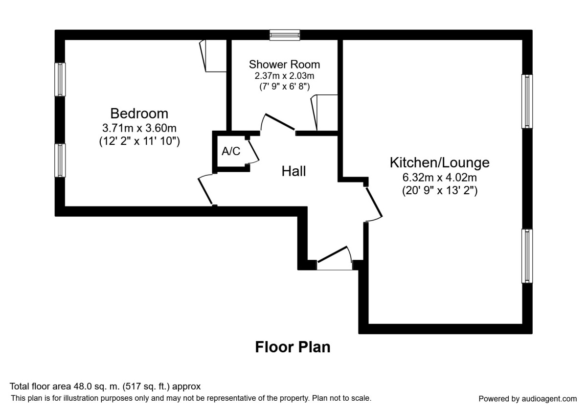 Floorplan of 1 bedroom Flat to rent, Sumpter Way, Faversham, Kent, ME13