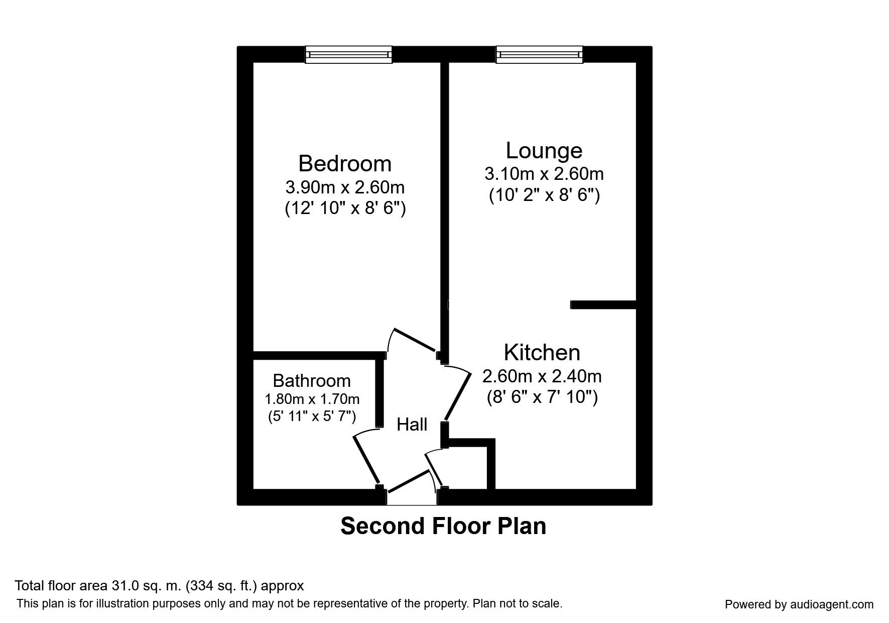 Floorplan of 1 bedroom Flat to rent, Herbert Dane Court, Newton Road, Faversham, ME13