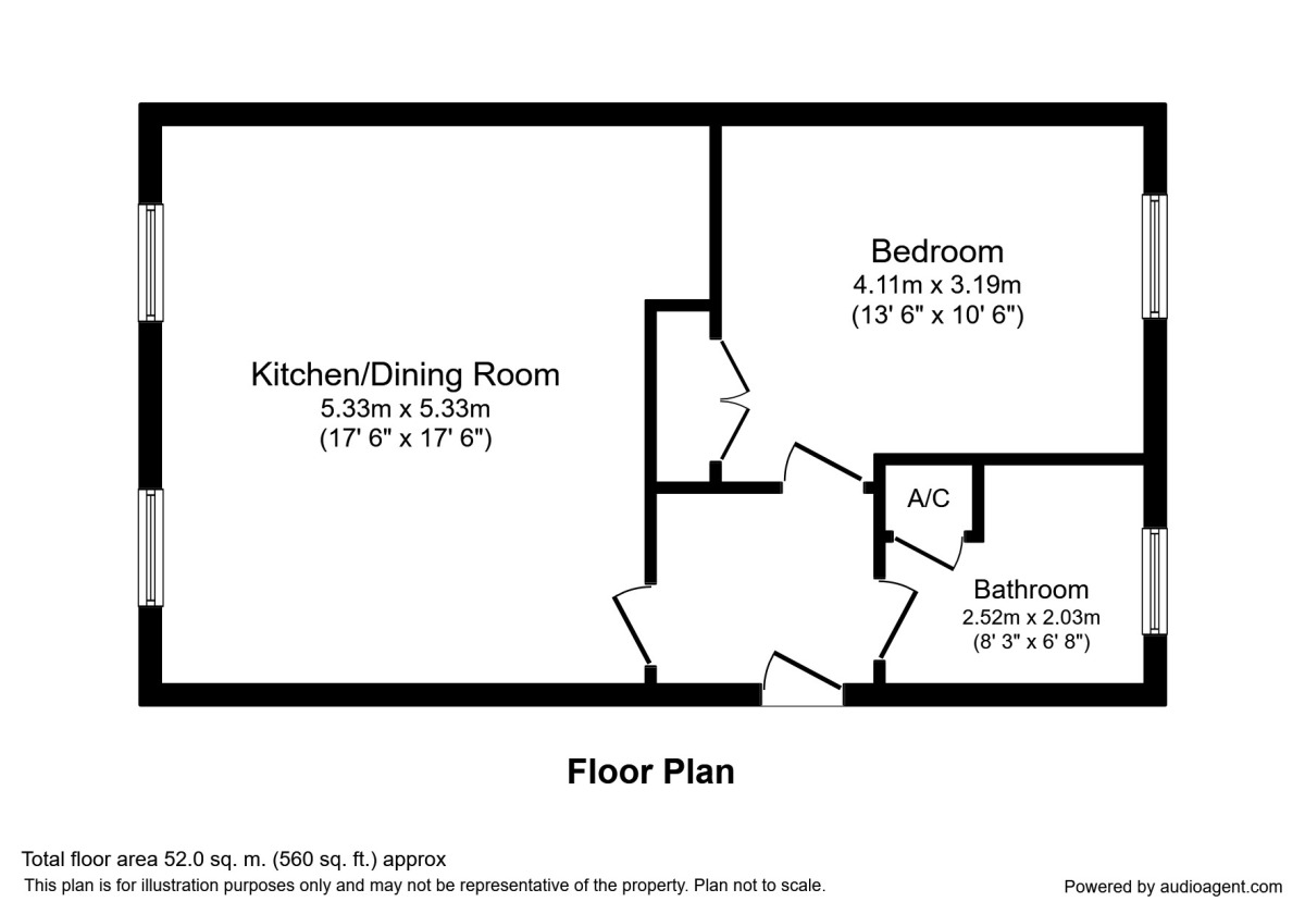Floorplan of 1 bedroom  Flat to rent, Sumpter Way, Faversham, Kent, ME13