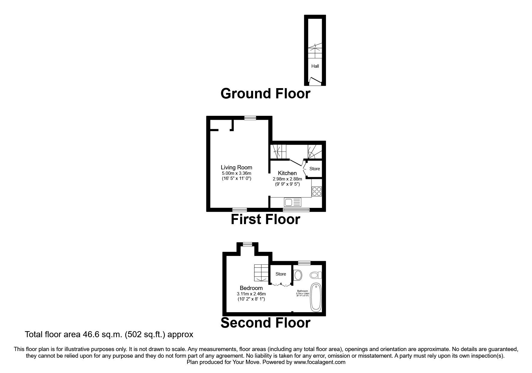 Floorplan of 1 bedroom  Flat to rent, West Street, Faversham, ME13