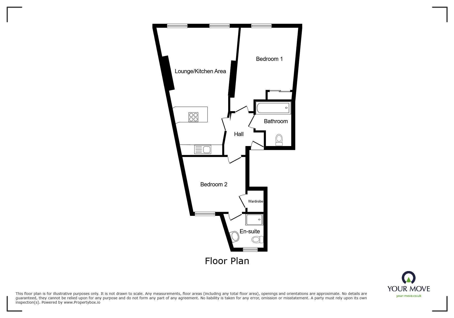 Floorplan of 2 bedroom  Flat for sale, Preston Street, Faversham, Kent, ME13