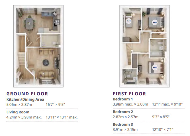 Floorplan of 3 bedroom Semi Detached House for sale, St Augustines Place, Sweechbridge Road, Kent, CT6