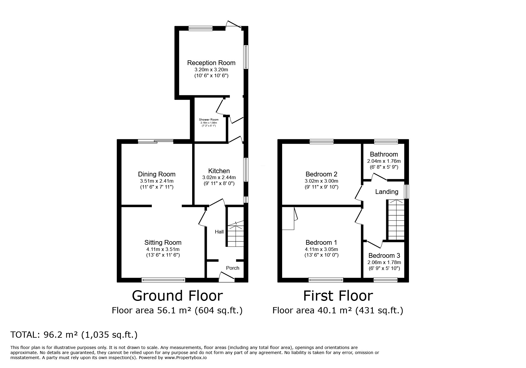 Floorplan of 3 bedroom Semi Detached House for sale, Priory Row, Faversham, Kent, ME13