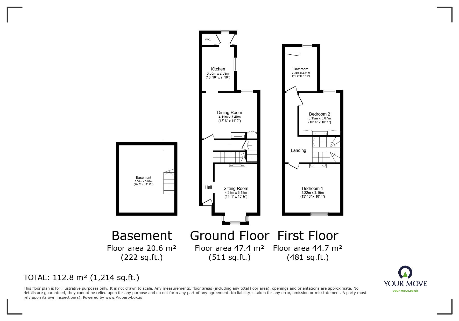 Floorplan of 2 bedroom End Terrace House for sale, Norman Road, Faversham, Kent, ME13