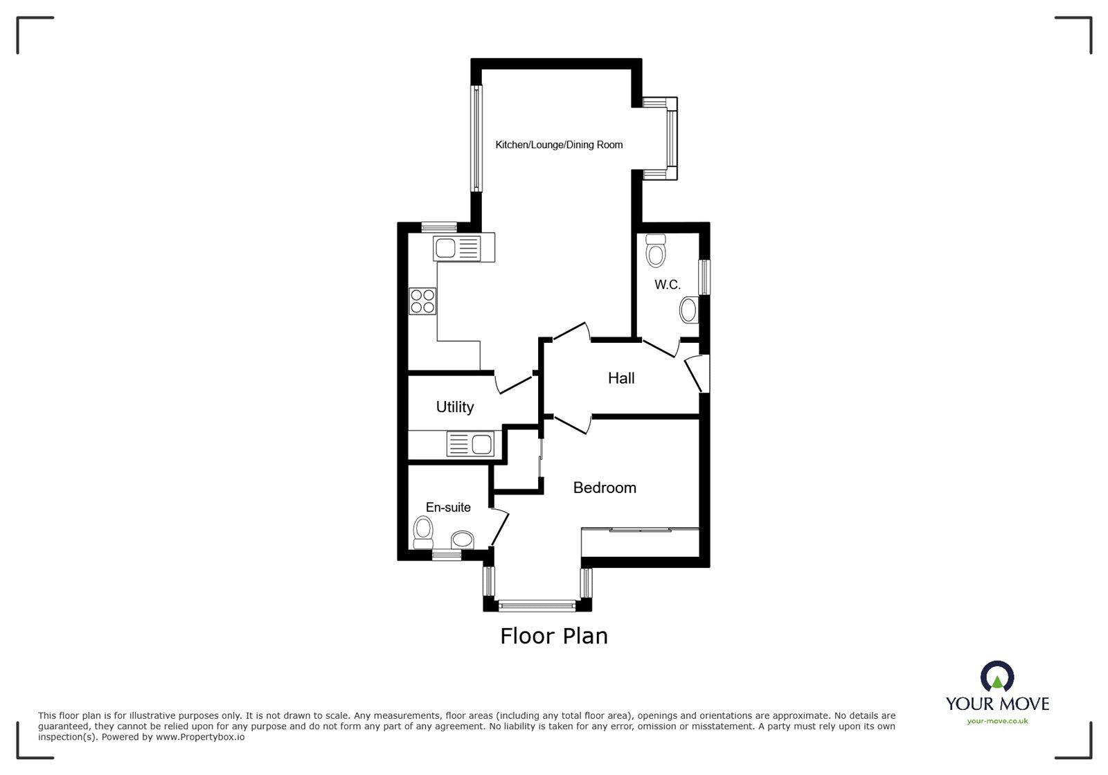 Floorplan of 1 bedroom Semi Detached Bungalow to rent, Faversham, Faversham, ME13