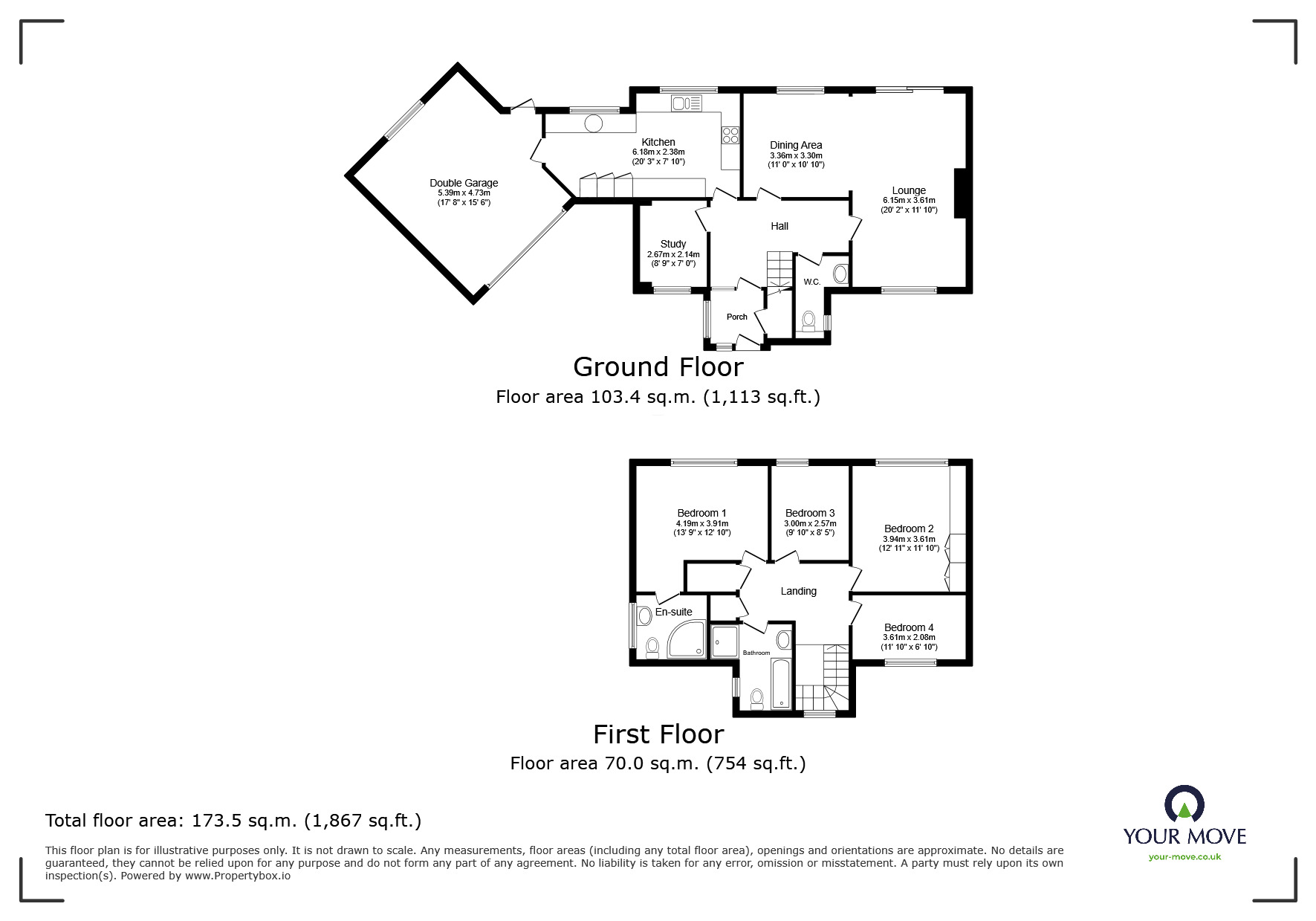 Floorplan of 4 bedroom Detached House for sale, Bramley Avenue, Faversham, Kent, ME13