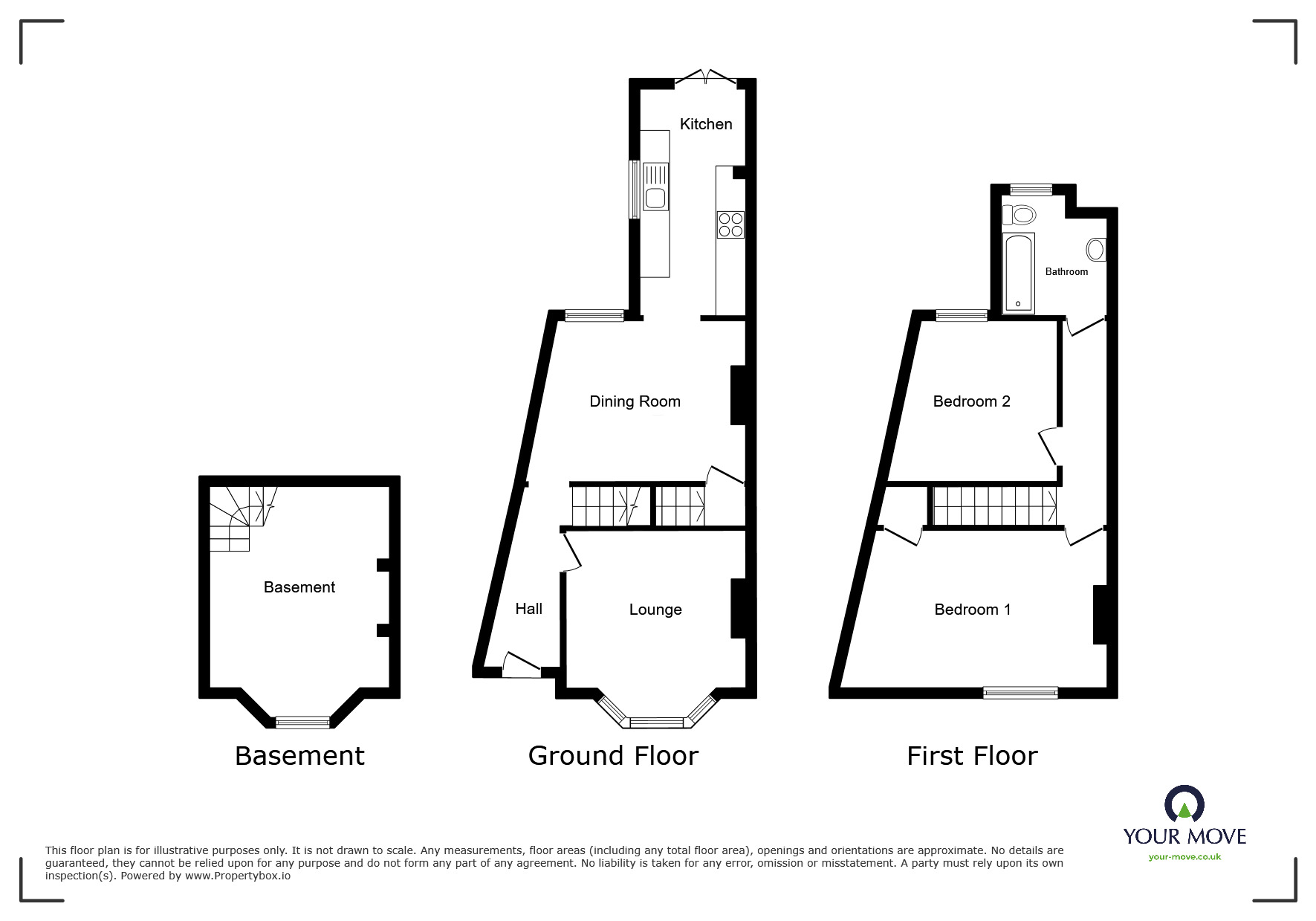 Floorplan of 3 bedroom Mid Terrace House for sale, Plantation Road, Faversham, Kent, ME13