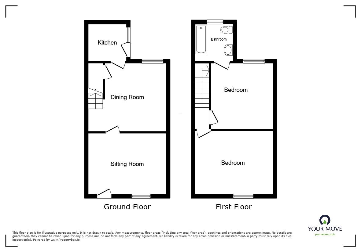 Floorplan of 2 bedroom Mid Terrace House for sale, St. Johns Road, Faversham, Kent, ME13