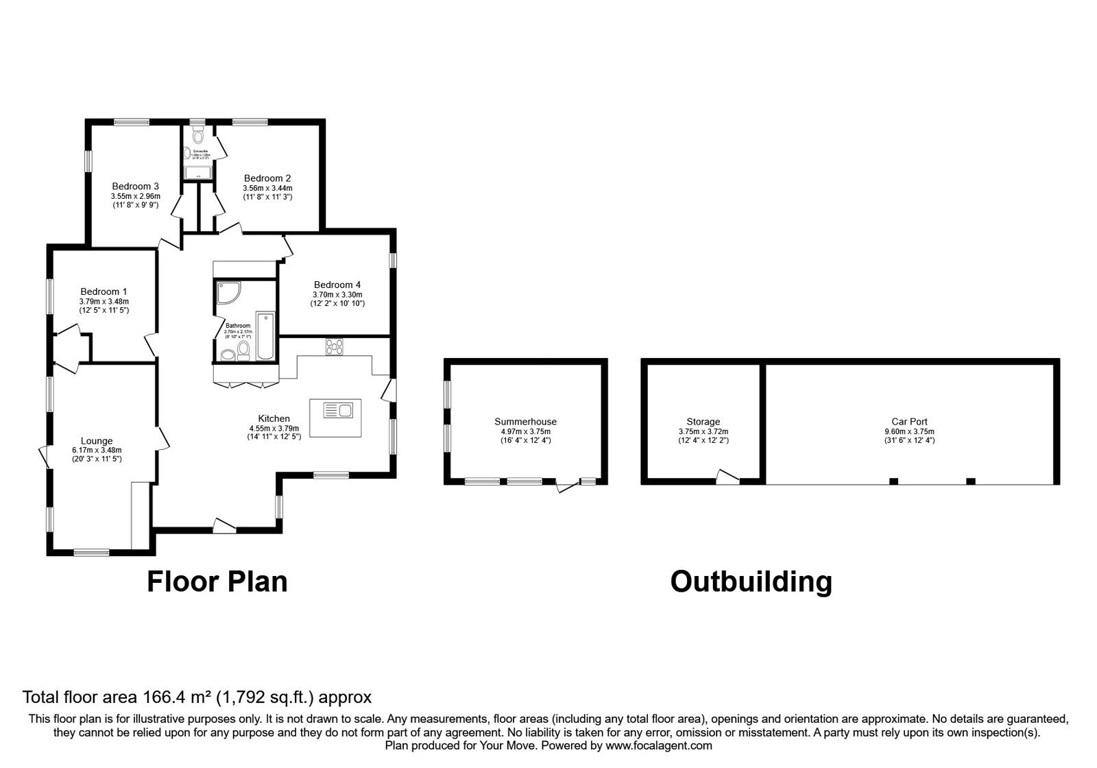 Floorplan of 4 bedroom Detached Property for sale, Church Lane, Doddington, Kent, ME9