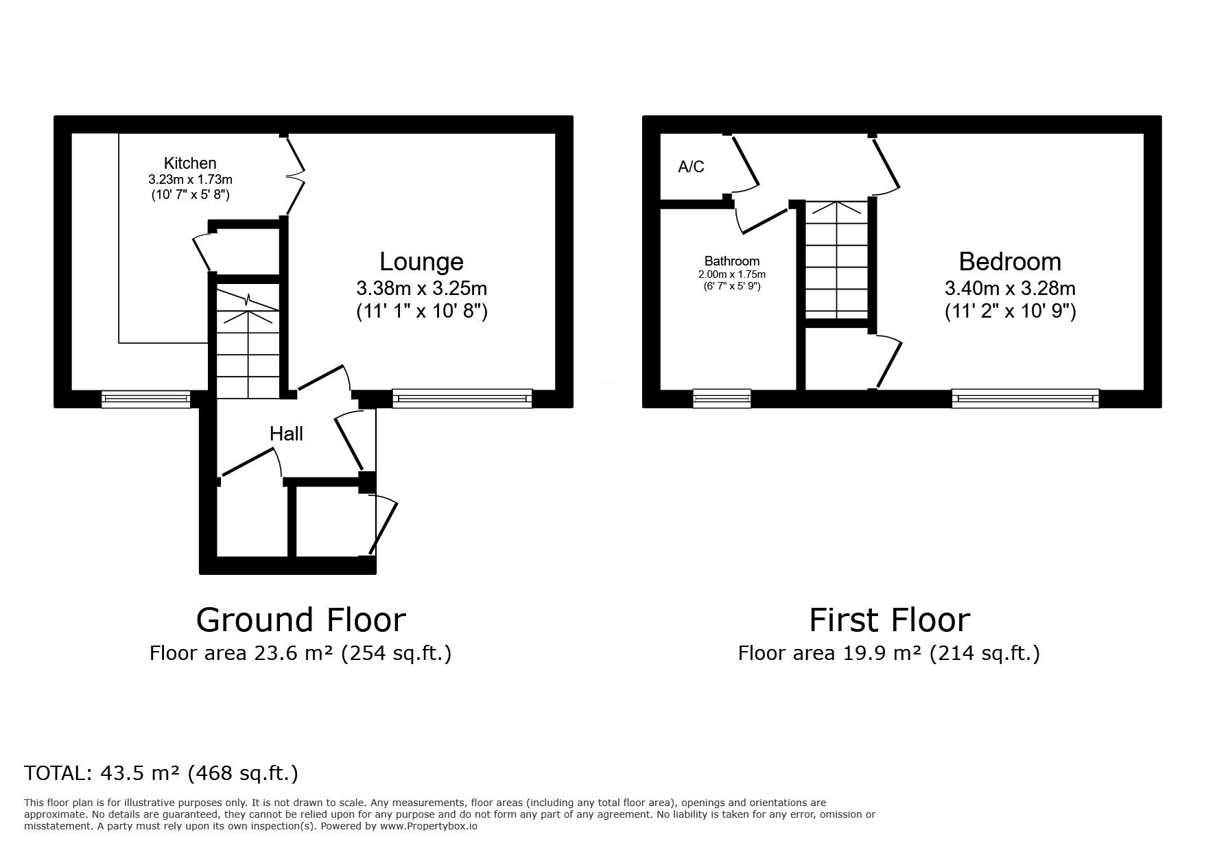 Floorplan of 1 bedroom House for sale, Athol Place, Faversham, Kent, ME13