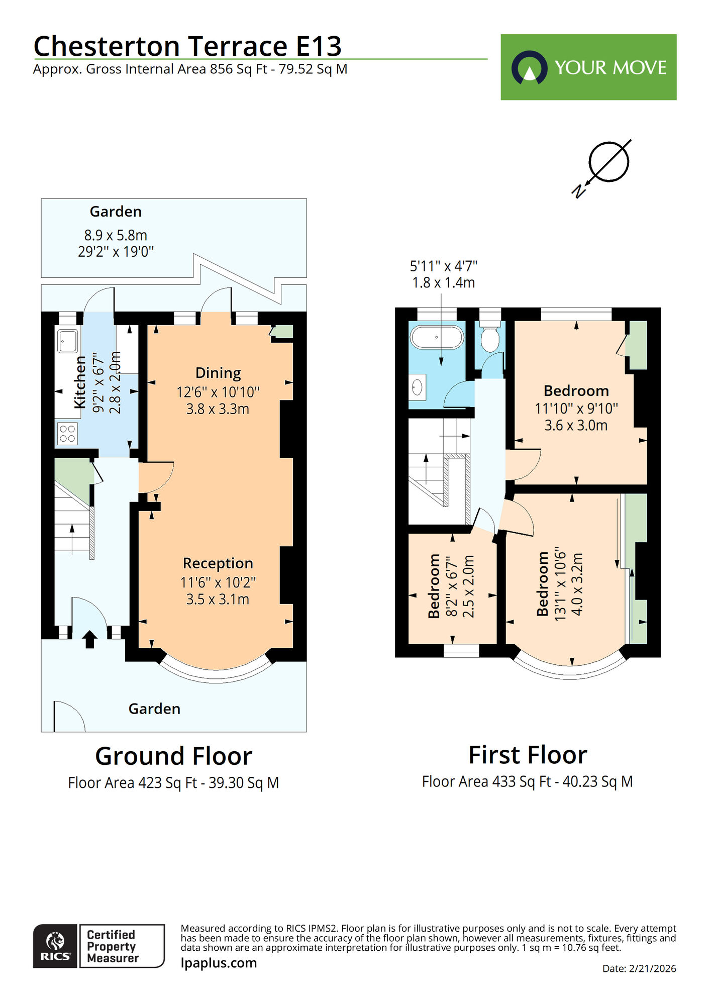 Floorplan of 3 bedroom End Terrace House to rent, Chesterton Terrace, Plaistow, E13