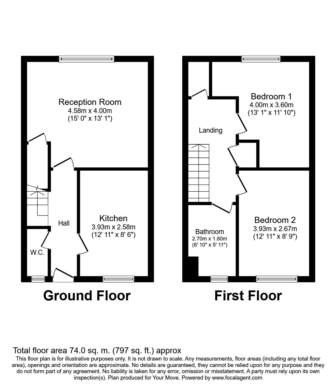 Floorplan of 2 bedroom  Flat to rent, Hurry Close, Stratford, E15