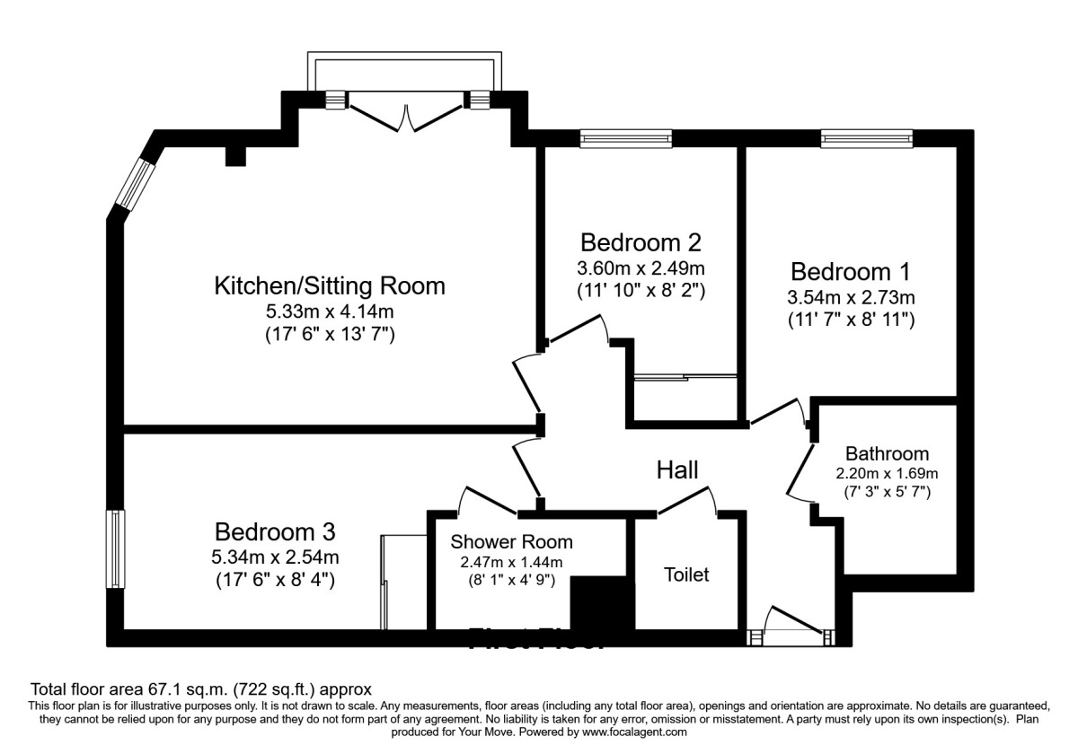 Floorplan of 3 bedroom  Flat to rent, The Hub Stoneylands Road, Egham, Surrey, TW20