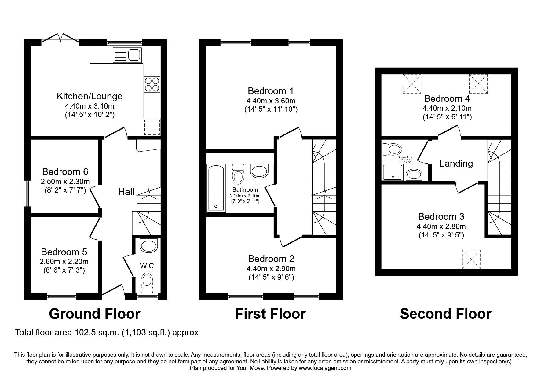 Floorplan of 6 bedroom Semi Detached House to rent, Armstrong Road, Englefield Green, Surrey, TW20